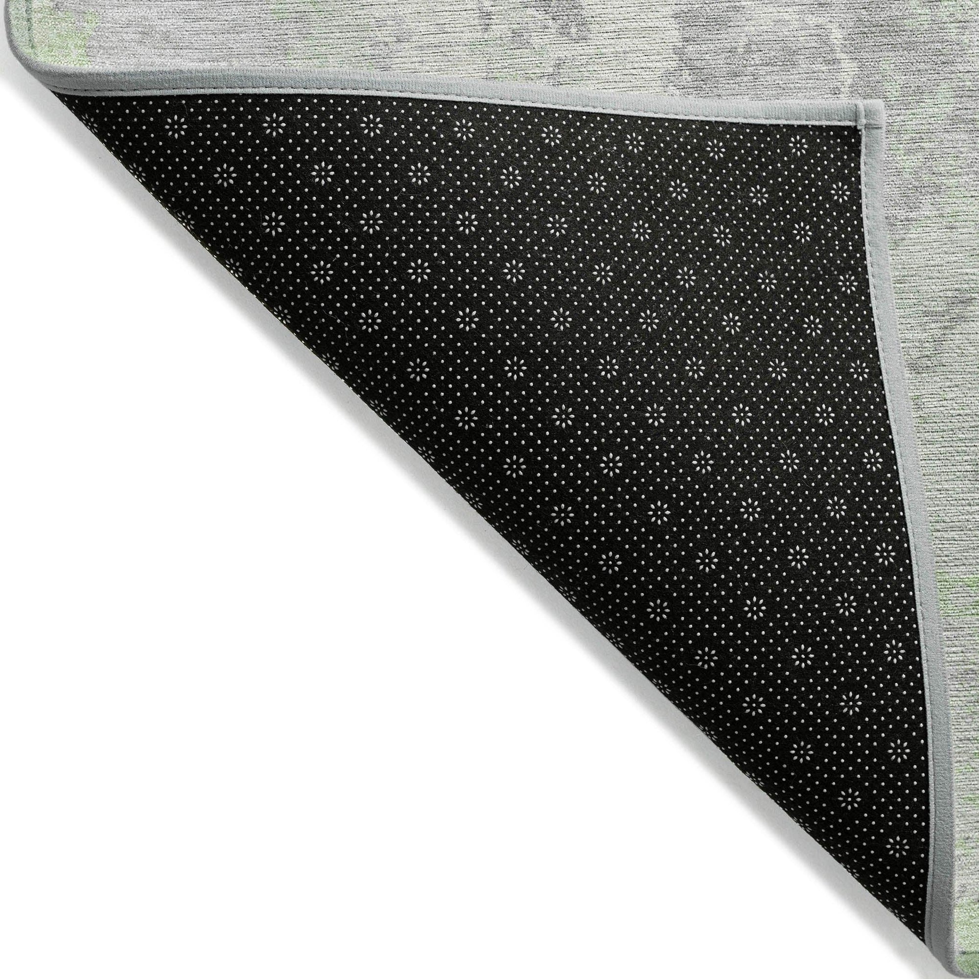 Taelara Green Washable Indoor-Outdoor Rug