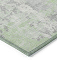 Taelara Green Washable Indoor-Outdoor Rug