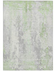 Taelara Green Washable Indoor-Outdoor Rug