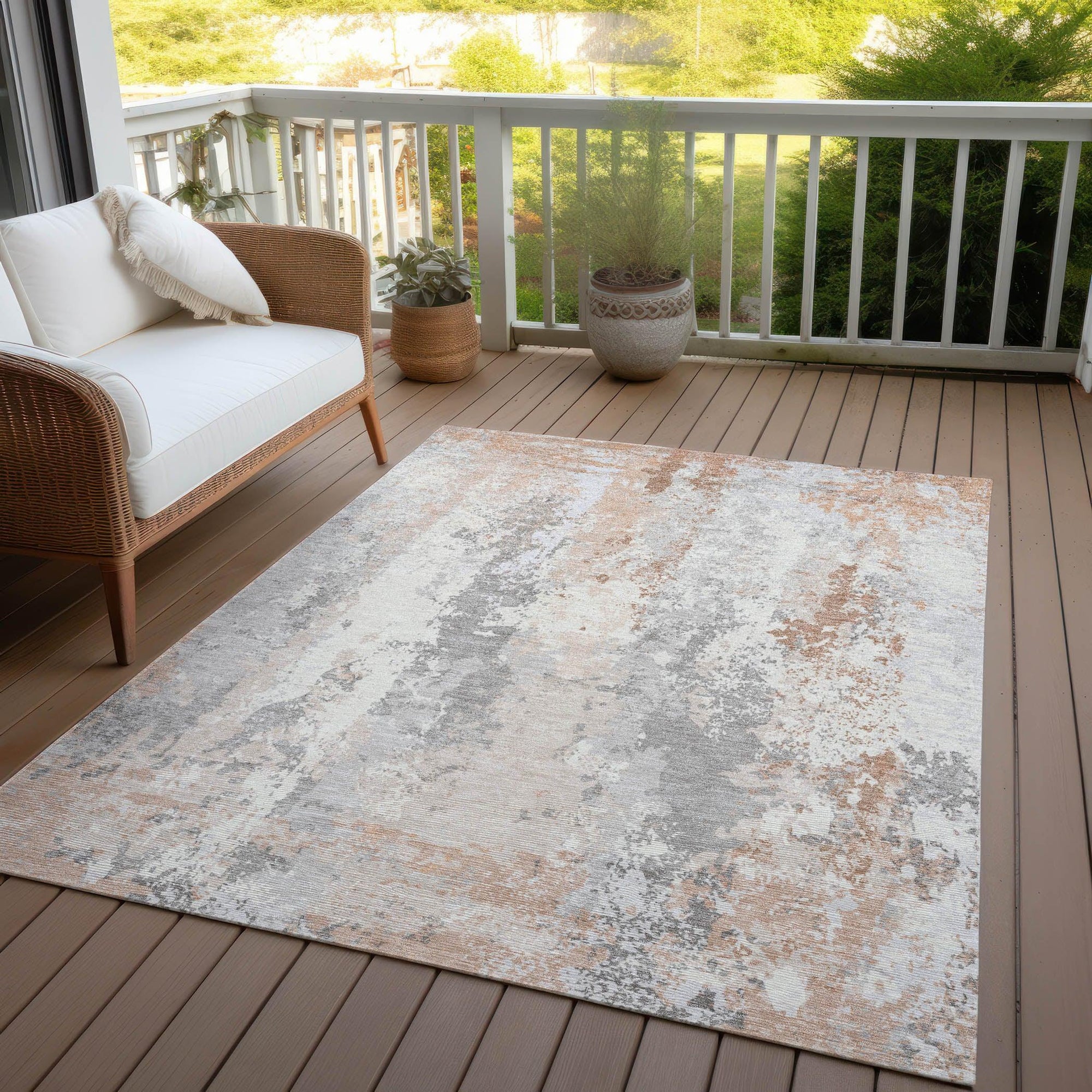 Addison Rugs Taelara Orange Washable Indoor-Outdoor Rug