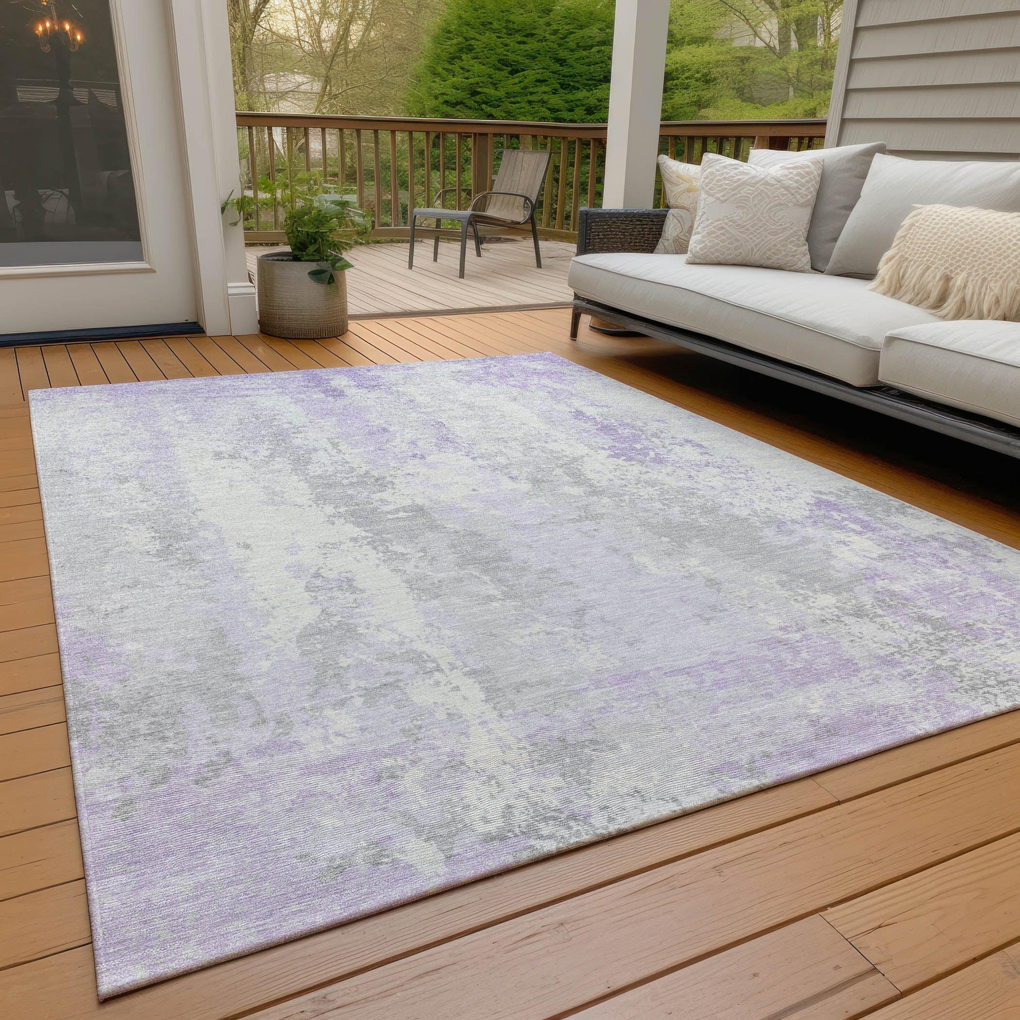 Addison Rugs Taelara Purple Washable Indoor-Outdoor Rug