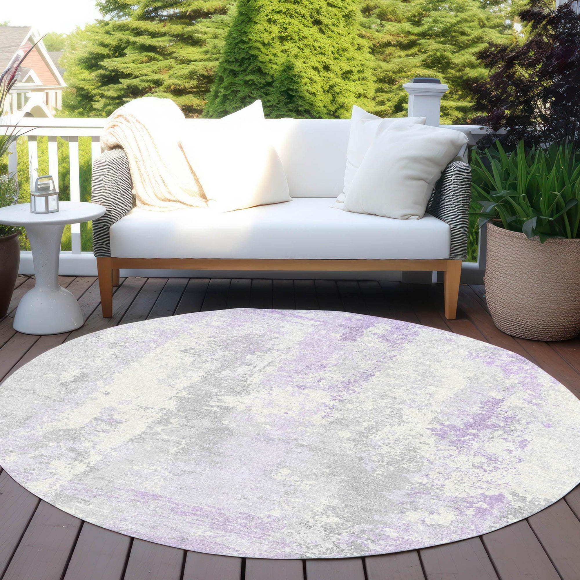 Addison Rugs Taelara Purple Washable Indoor-Outdoor Rug