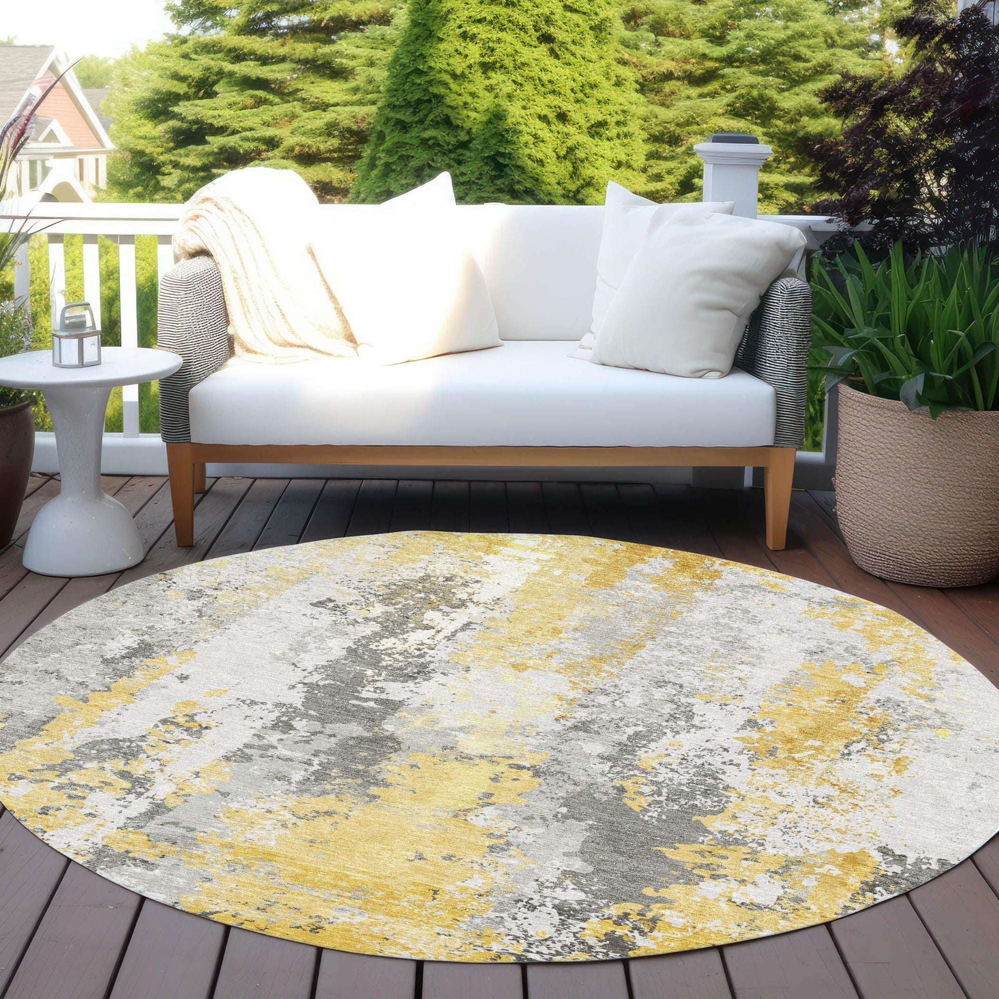 Addison Rugs Taelara Gold Washable Indoor-Outdoor Rug