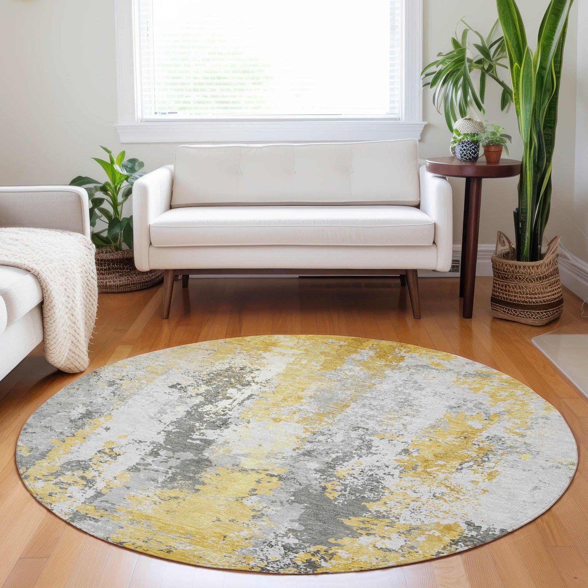 Addison Rugs Taelara Gold Washable Indoor-Outdoor Rug