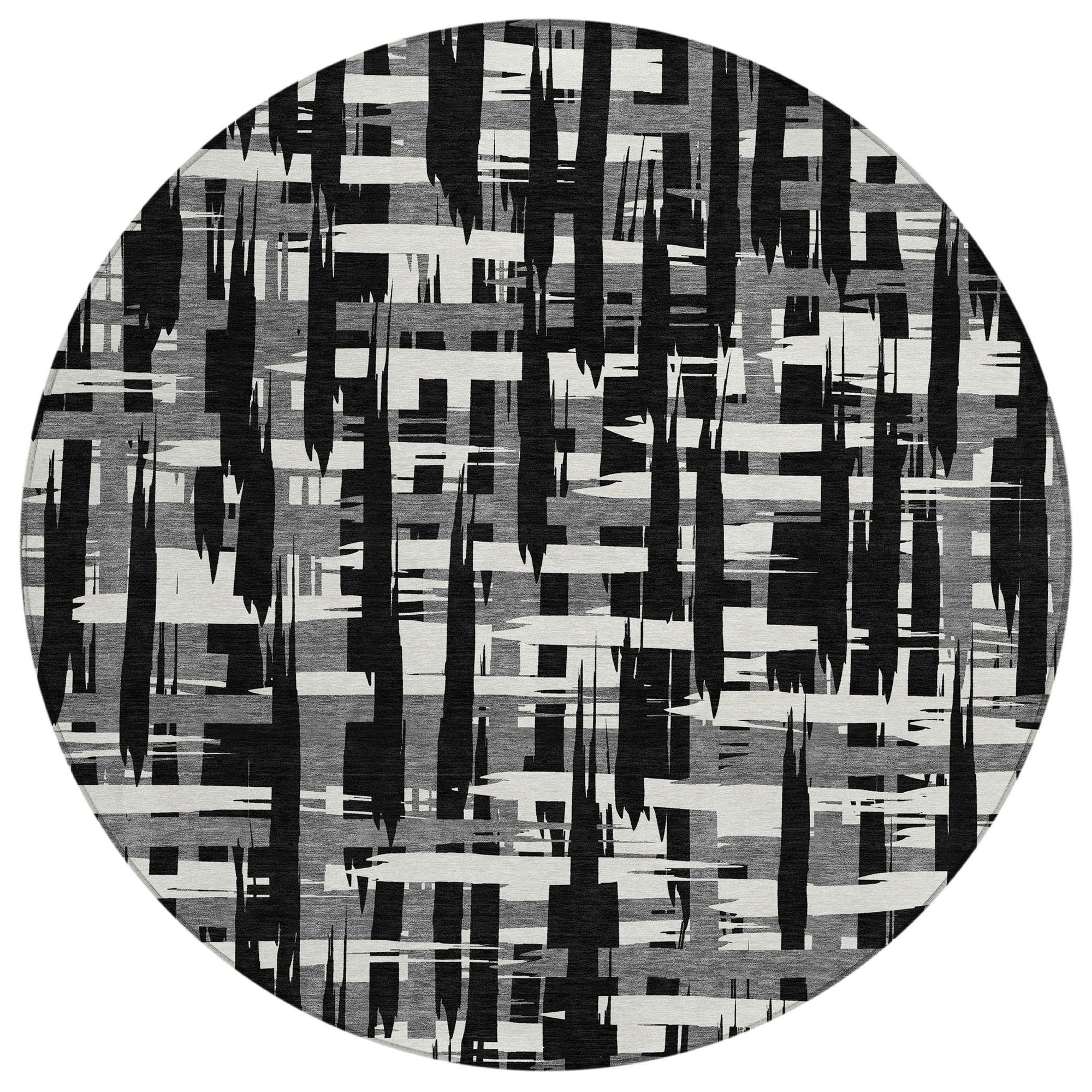 Addison Rugs Taelaris Black Washable Indoor-Outdoor Rug