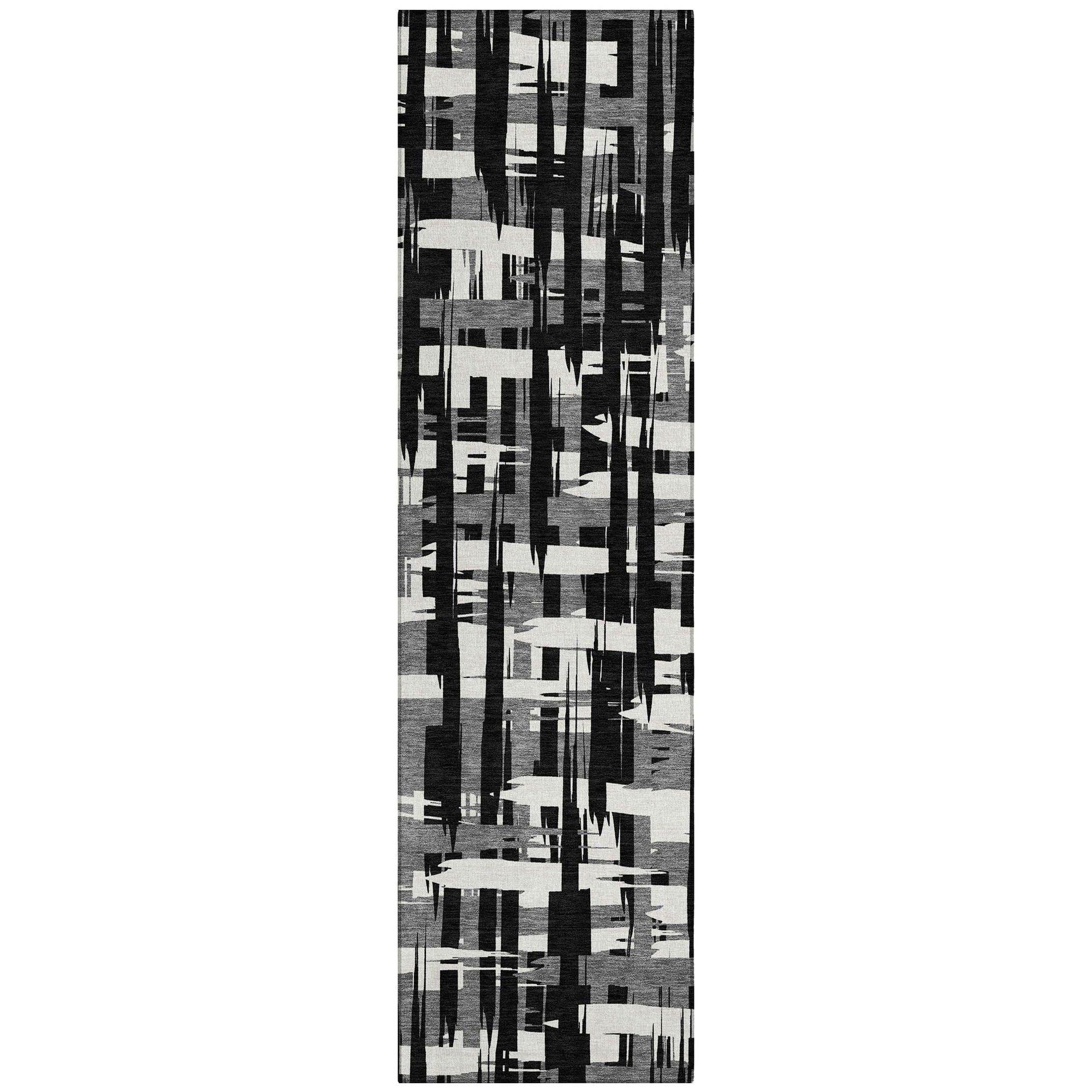 Addison Rugs Taelaris Black Washable Indoor-Outdoor Rug