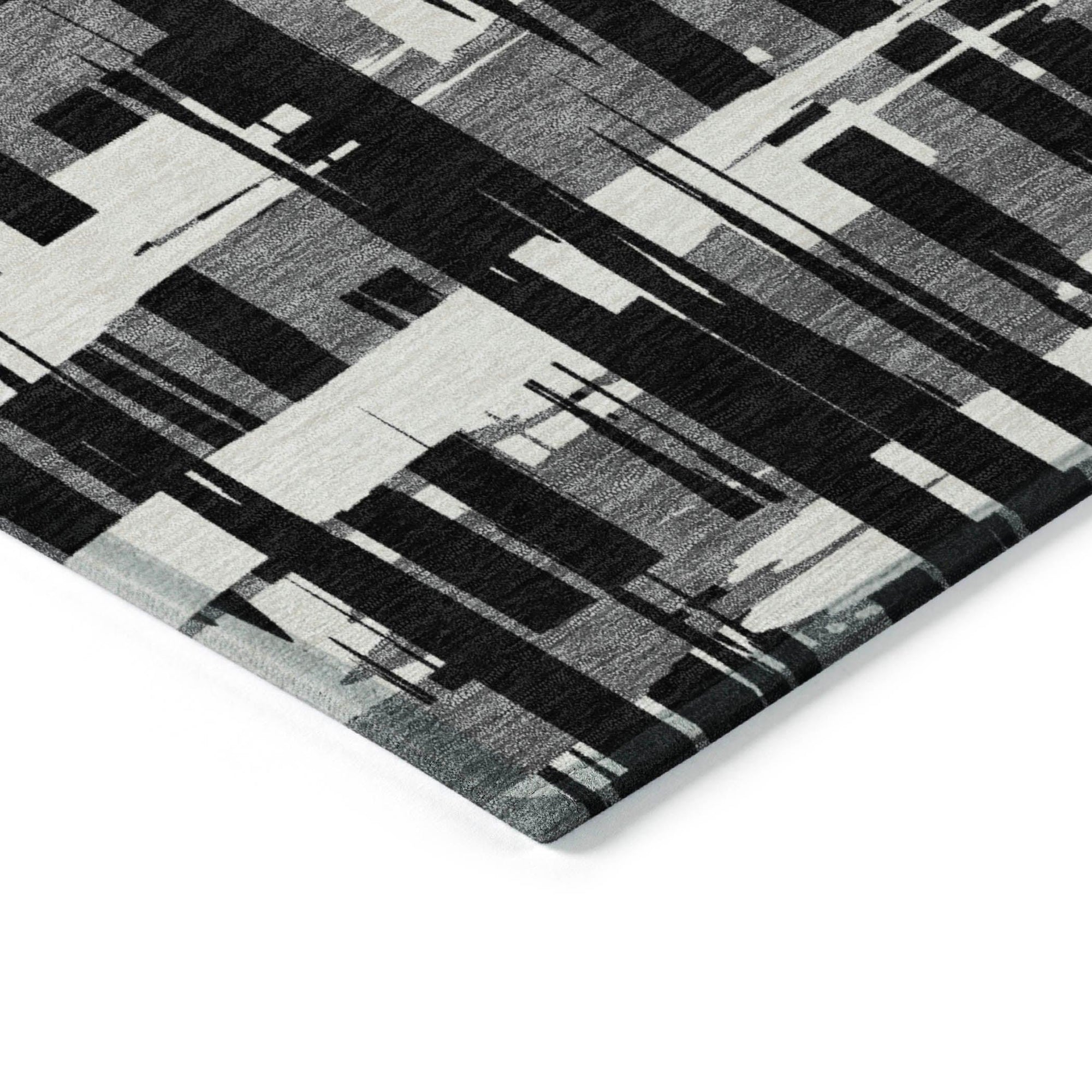 Addison Rugs Taelaris Black Washable Indoor-Outdoor Rug