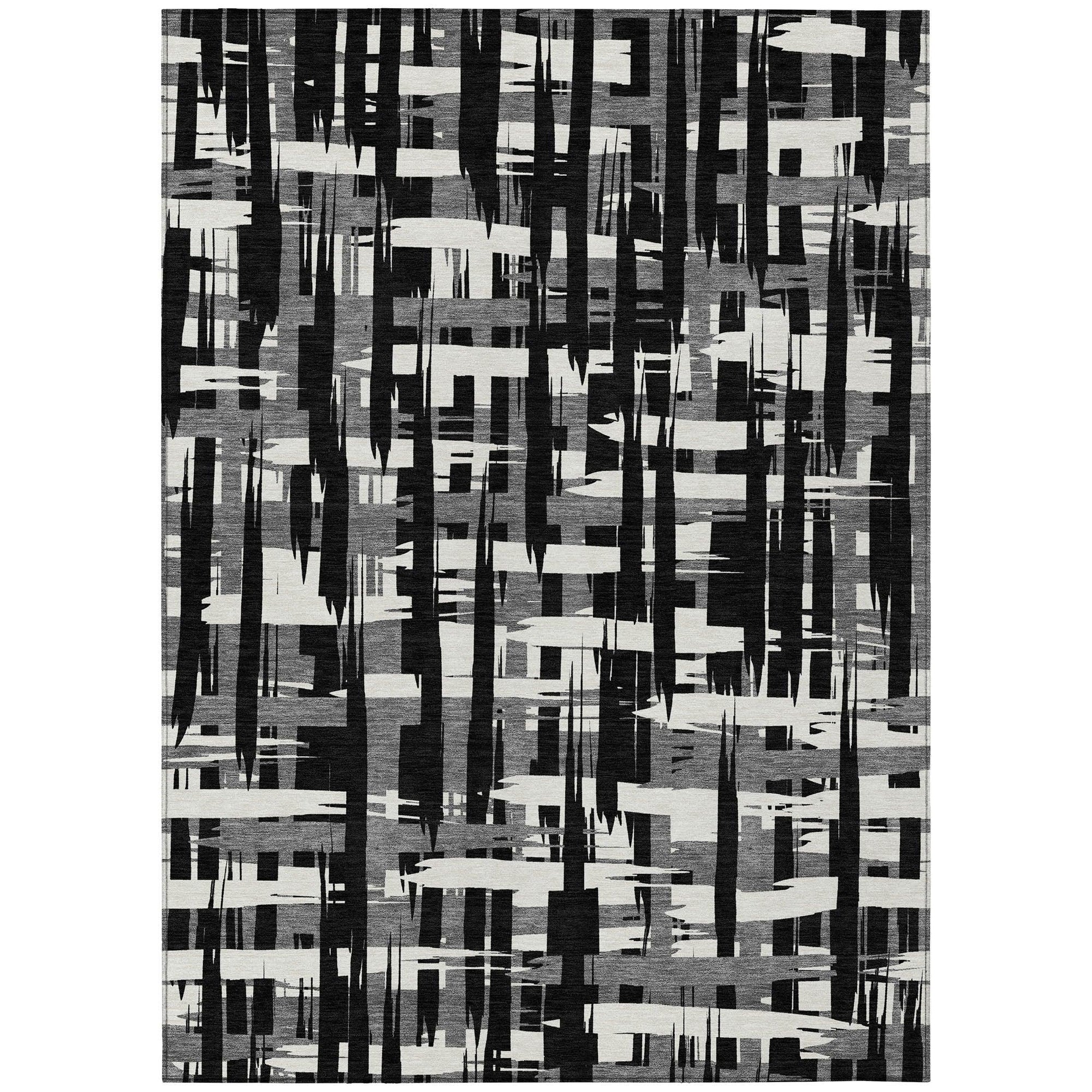 Addison Rugs Taelaris Black Washable Indoor-Outdoor Rug