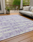 Taelaris Purple Washable Indoor-Outdoor Rug