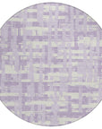 Taelaris Purple Washable Indoor-Outdoor Rug
