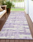 Taelaris Purple Washable Indoor-Outdoor Rug