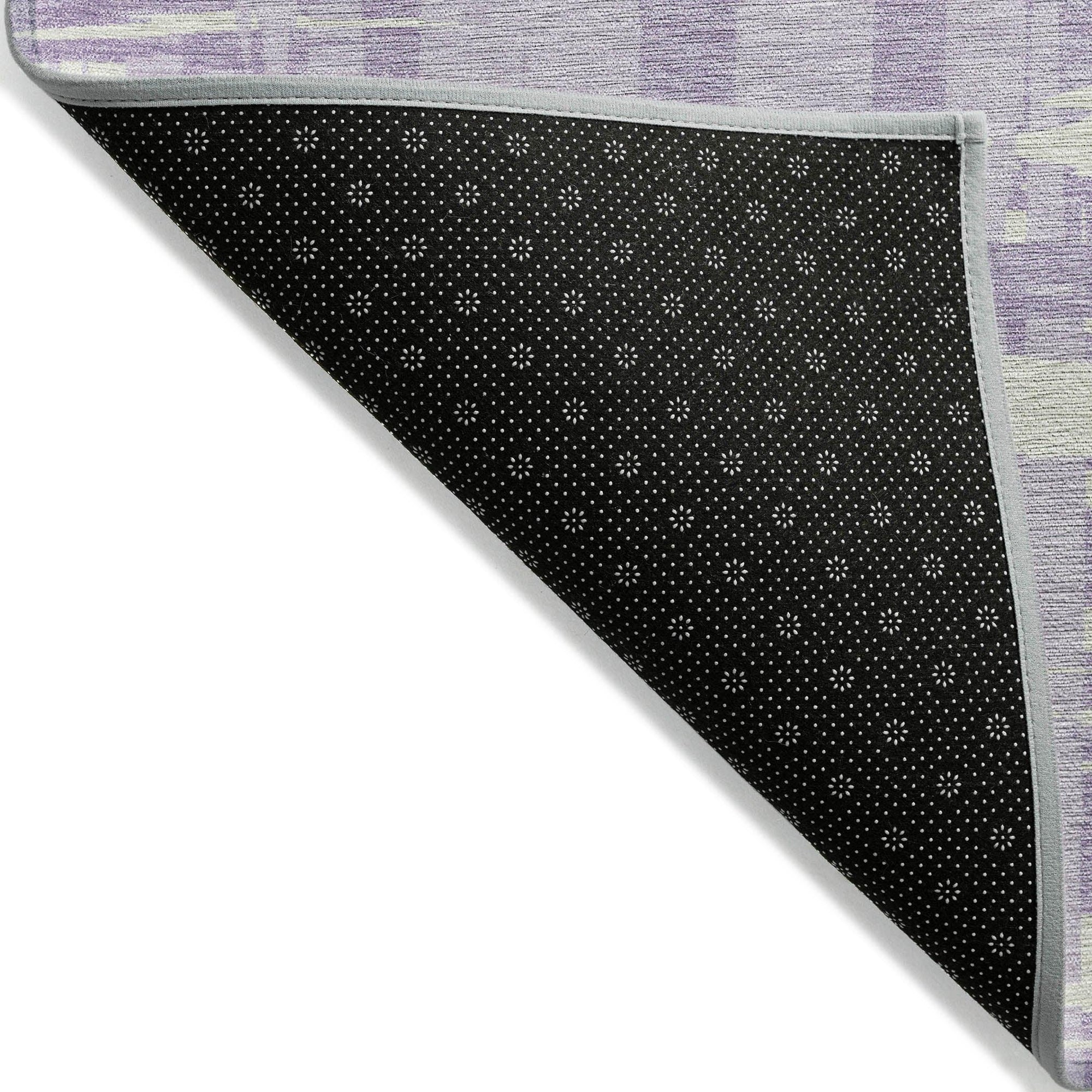 Taelaris Purple Washable Indoor-Outdoor Rug