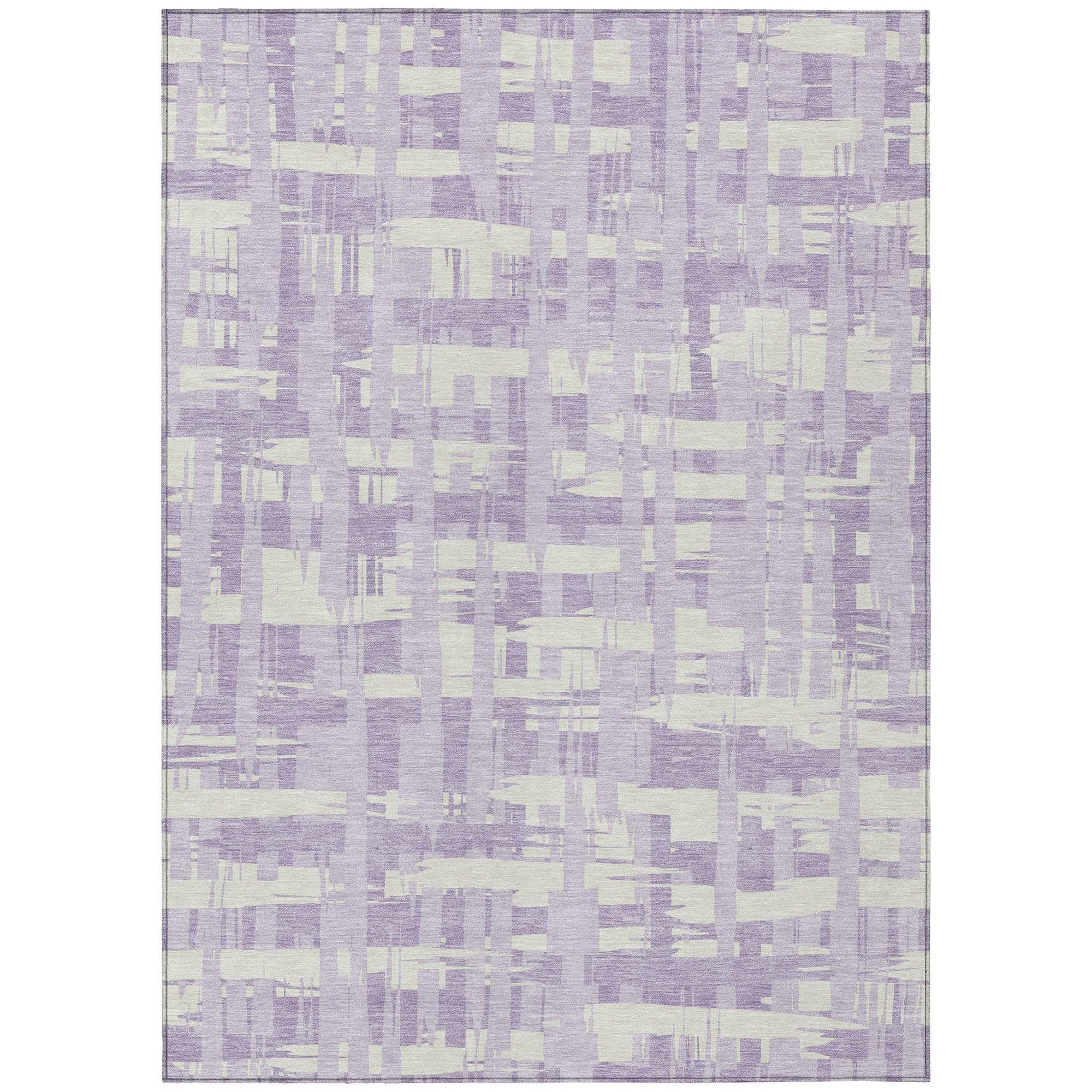 Taelaris Purple Washable Indoor-Outdoor Rug