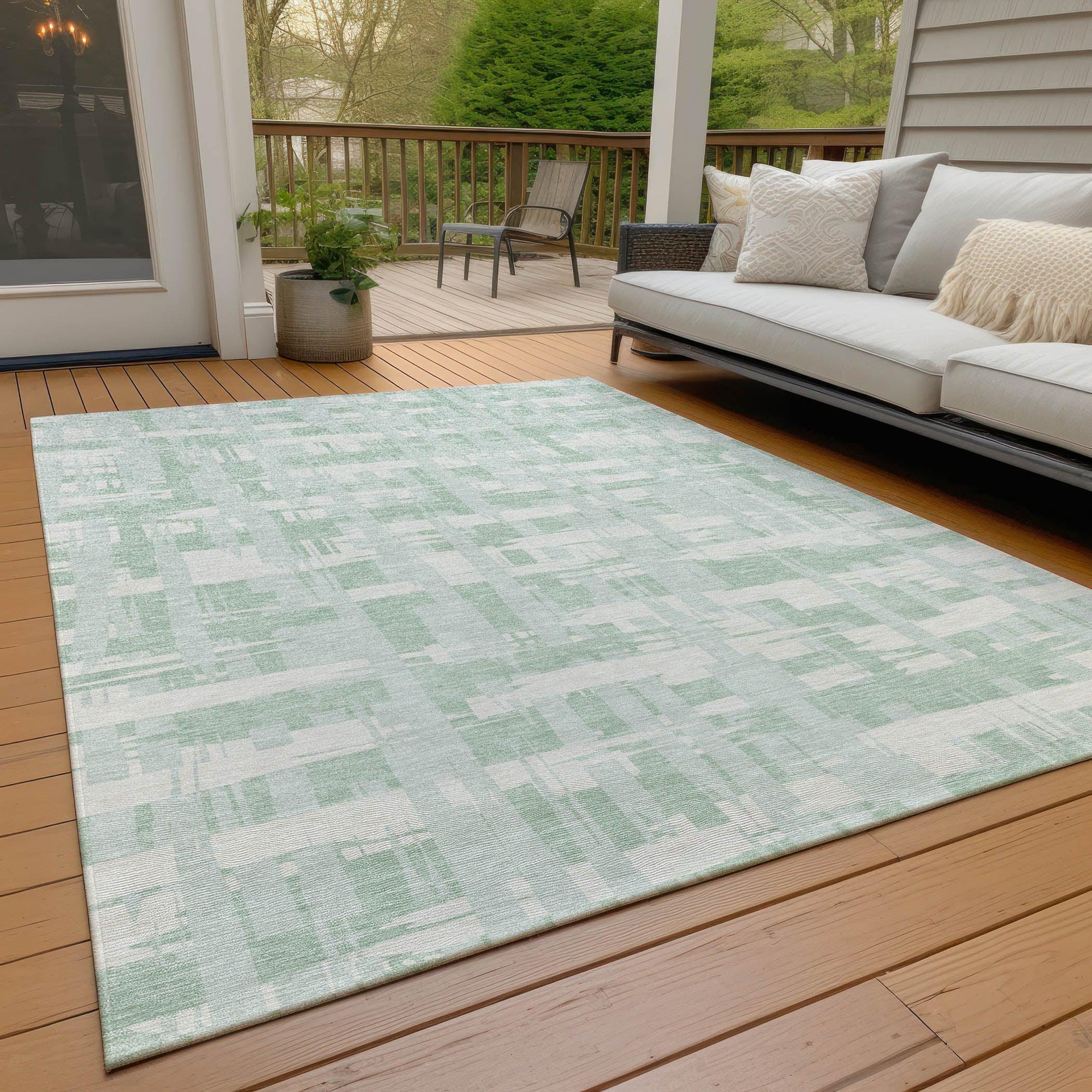 Addison Rugs Taelaris Green Washable Indoor-Outdoor Rug