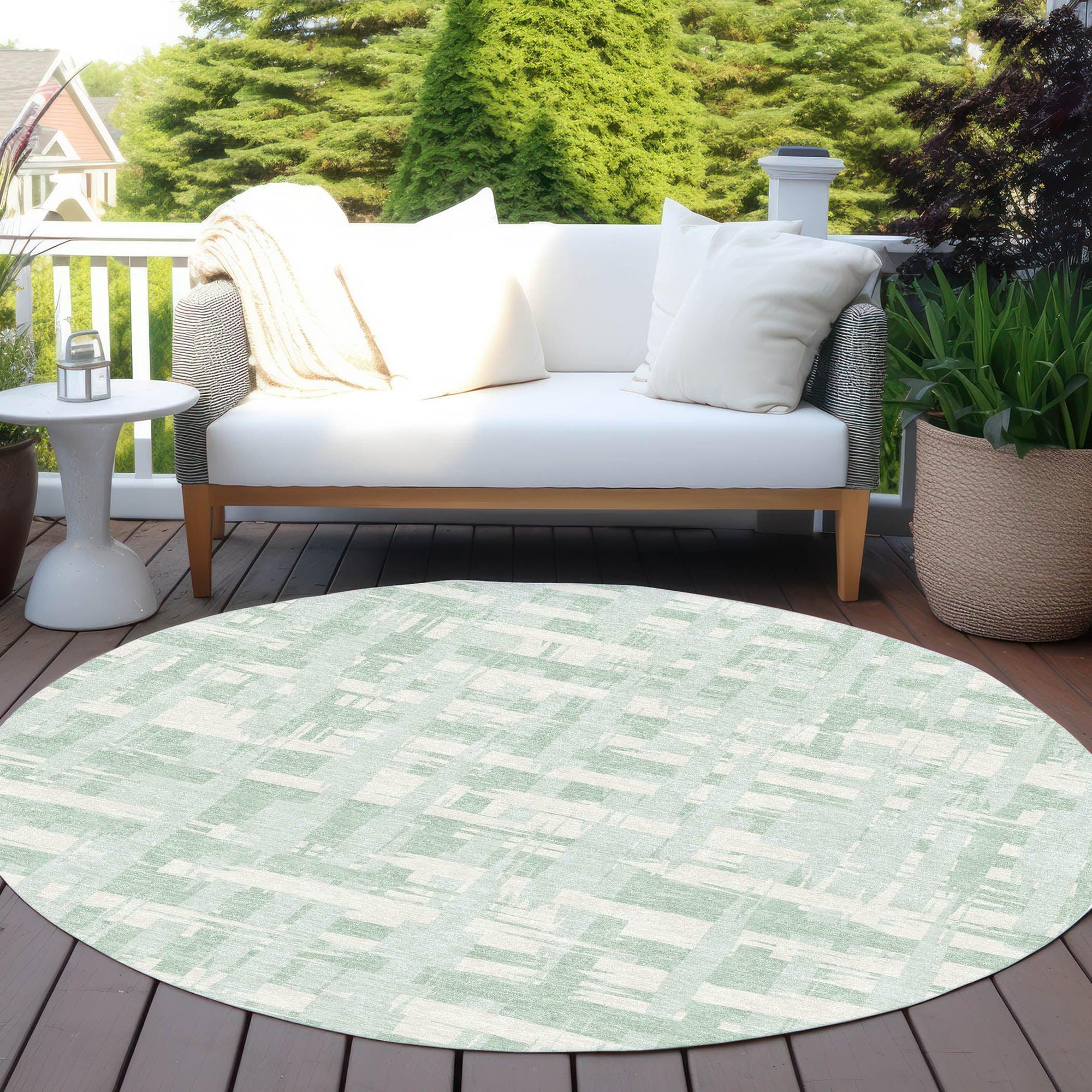 Addison Rugs Taelaris Green Washable Indoor-Outdoor Rug