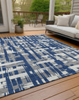 Addison Rugs Taelaris Navy Washable Indoor-Outdoor Rug