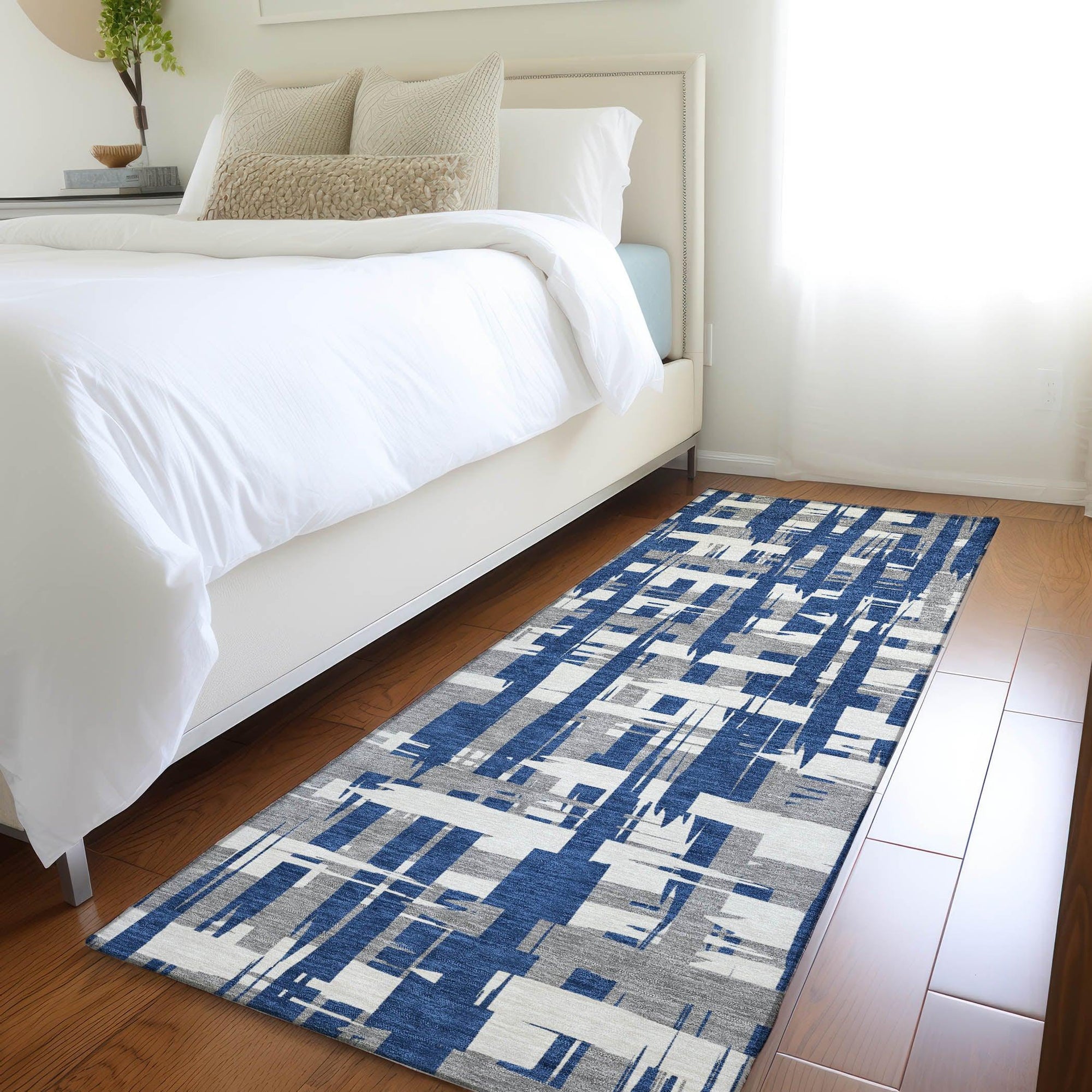 Addison Rugs Taelaris Navy Washable Indoor-Outdoor Rug