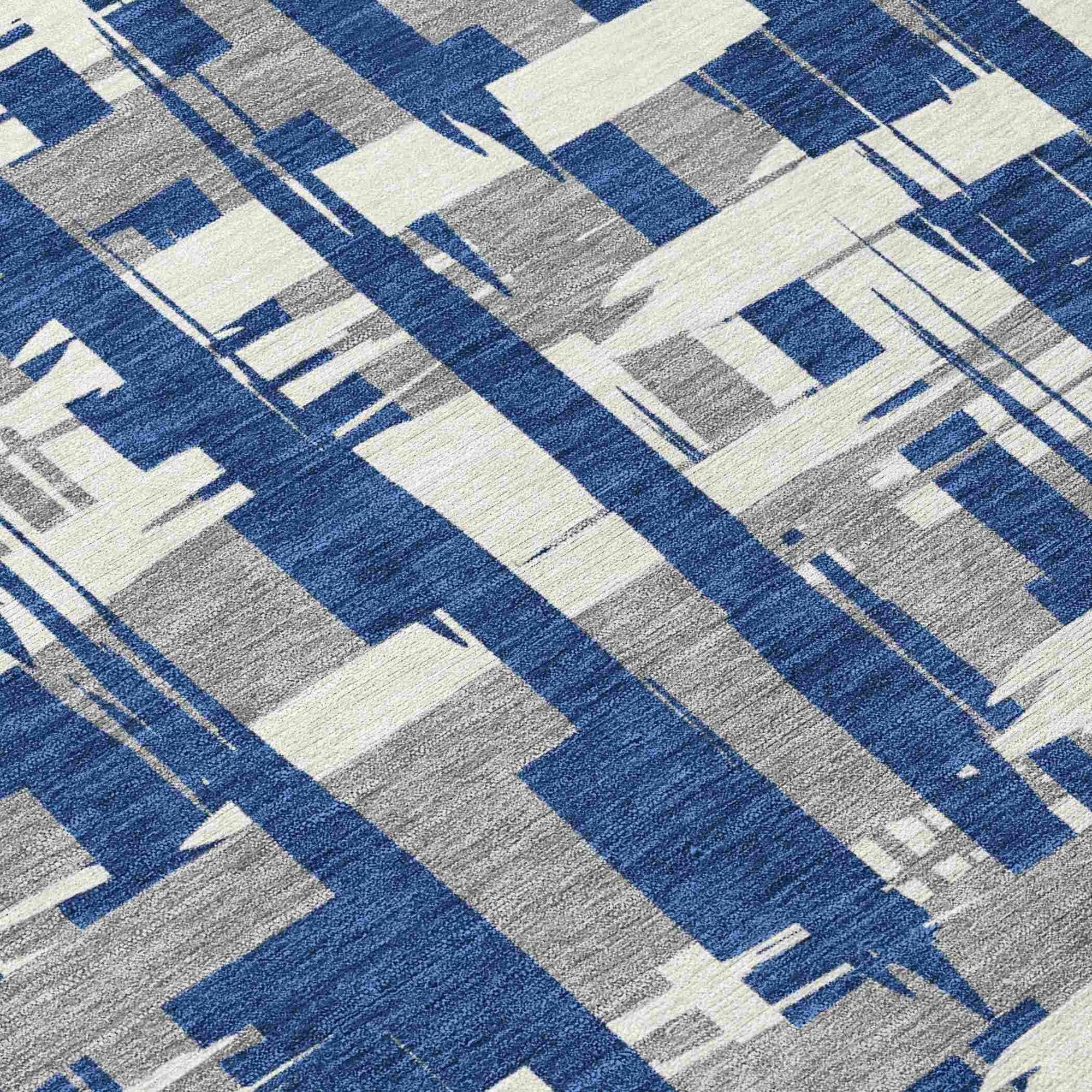 Addison Rugs Taelaris Navy Washable Indoor-Outdoor Rug