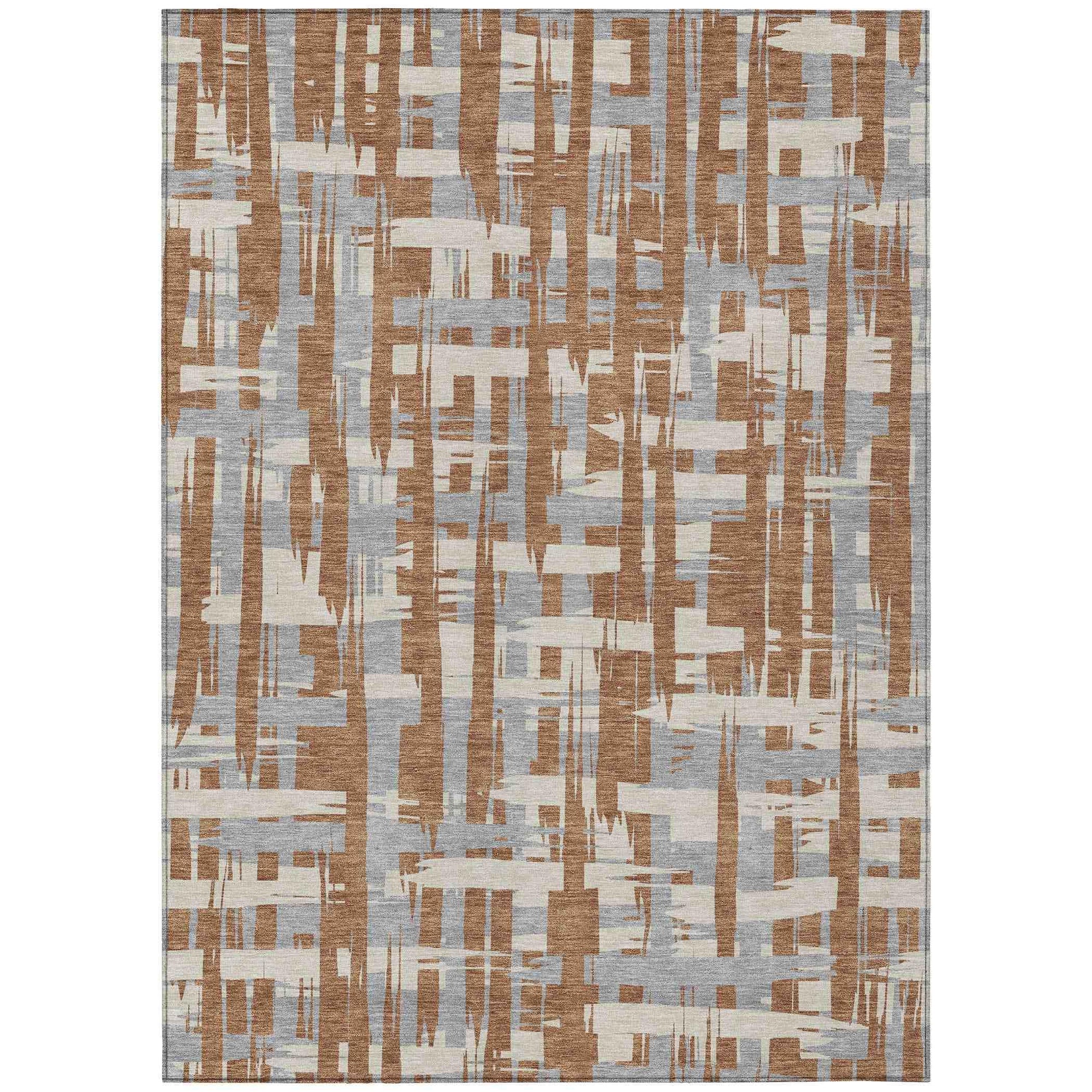 Addison Rugs Taelaris Orange Washable Indoor-Outdoor Rug