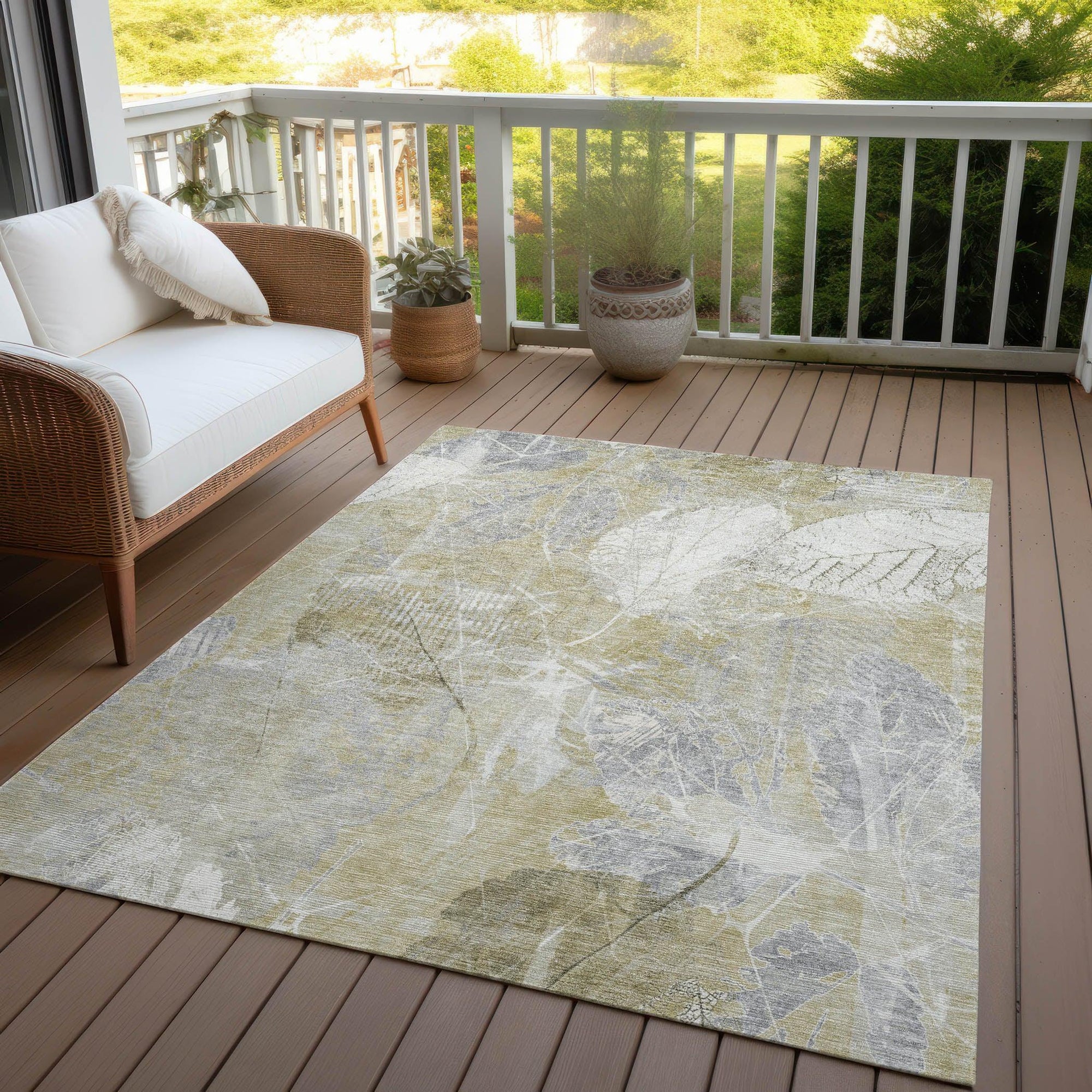 Addison Rugs Taelas Brown Washable Indoor-Outdoor Rug
