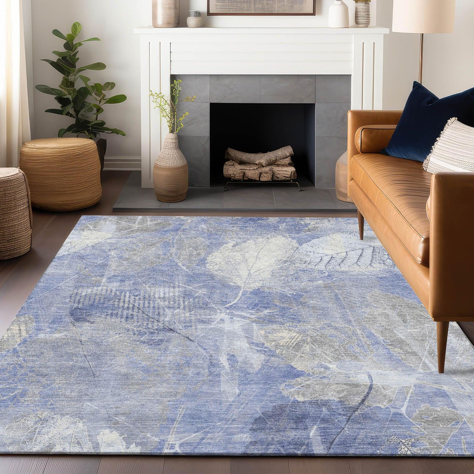 Taelas Blue Washable Indoor-Outdoor Rug – Uptown Sebastian
