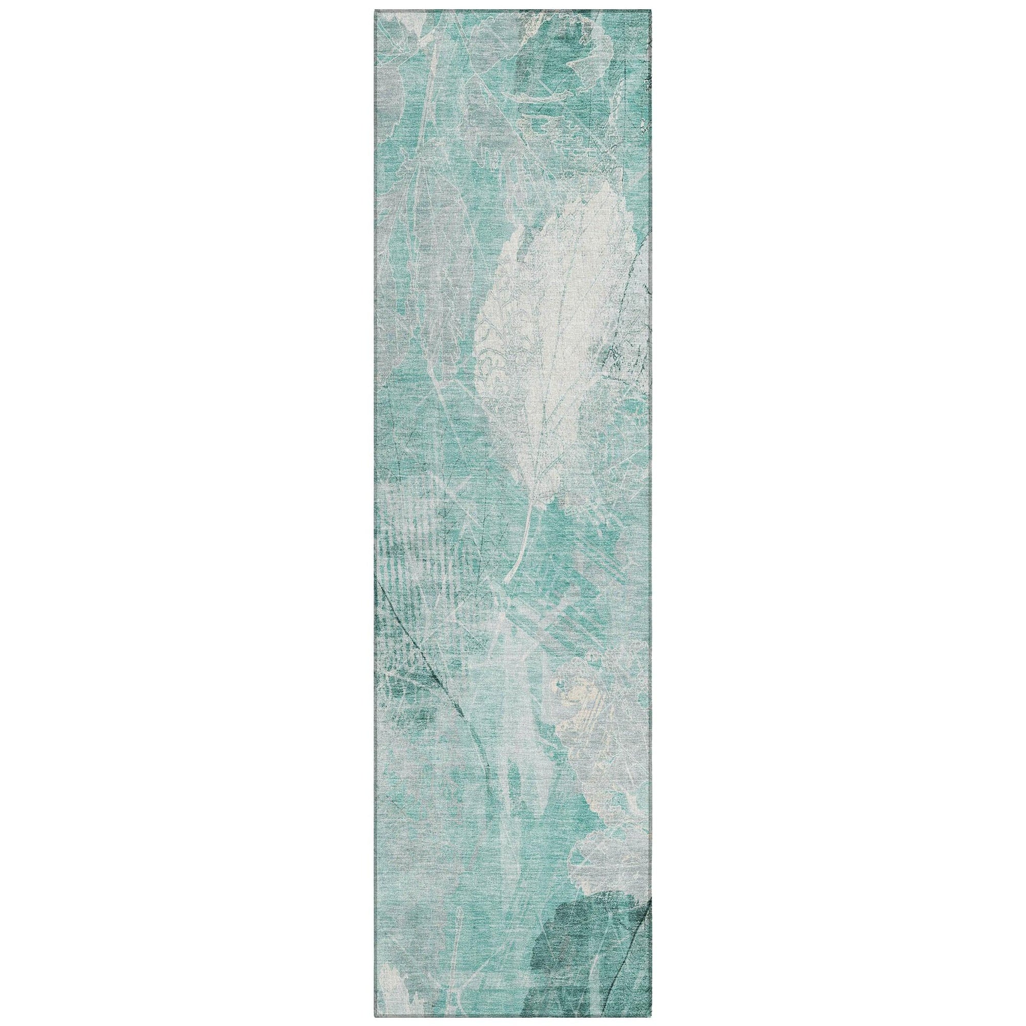Addison Rugs Taelas Teal Washable Indoor-Outdoor Rug