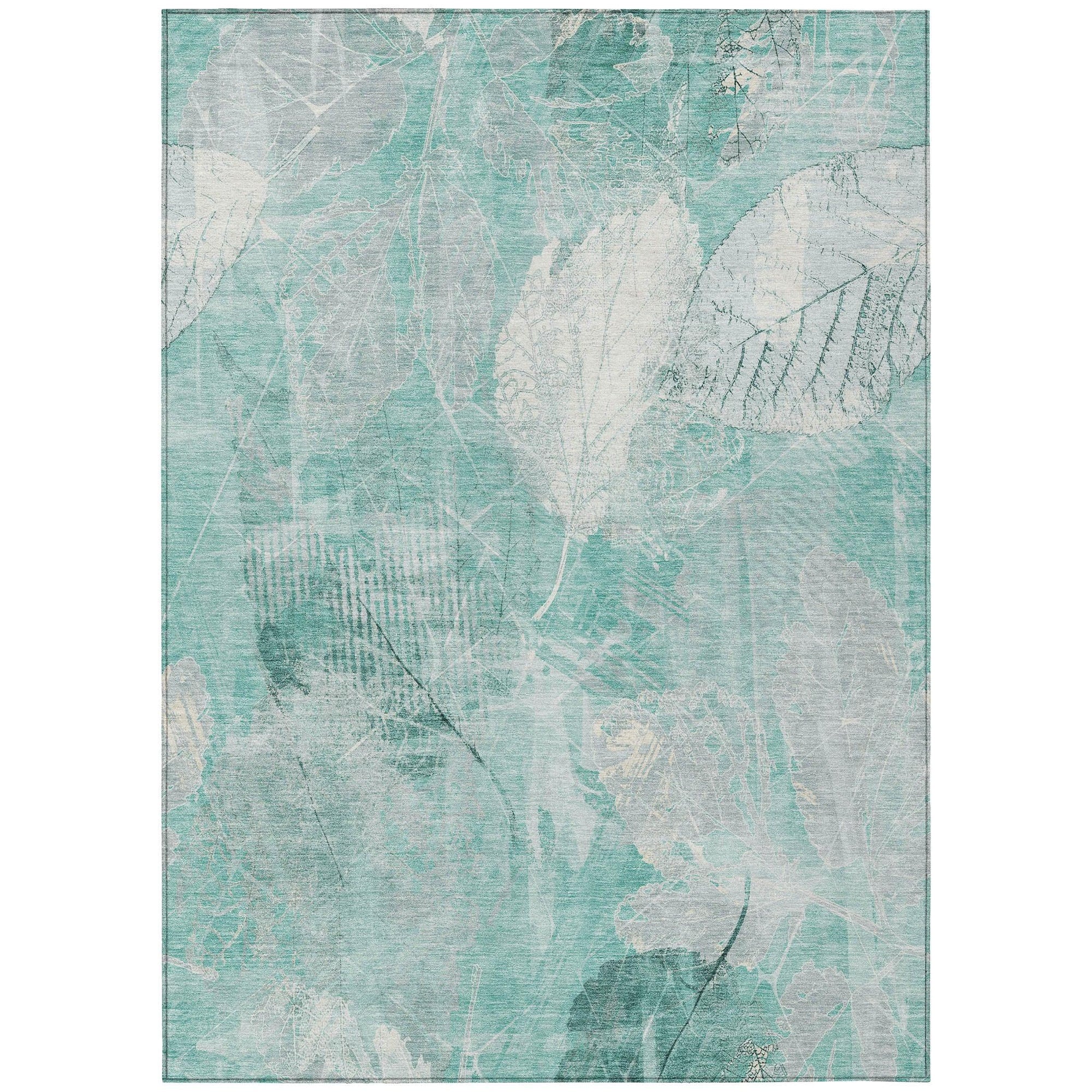 Addison Rugs Taelas Teal Washable Indoor-Outdoor Rug