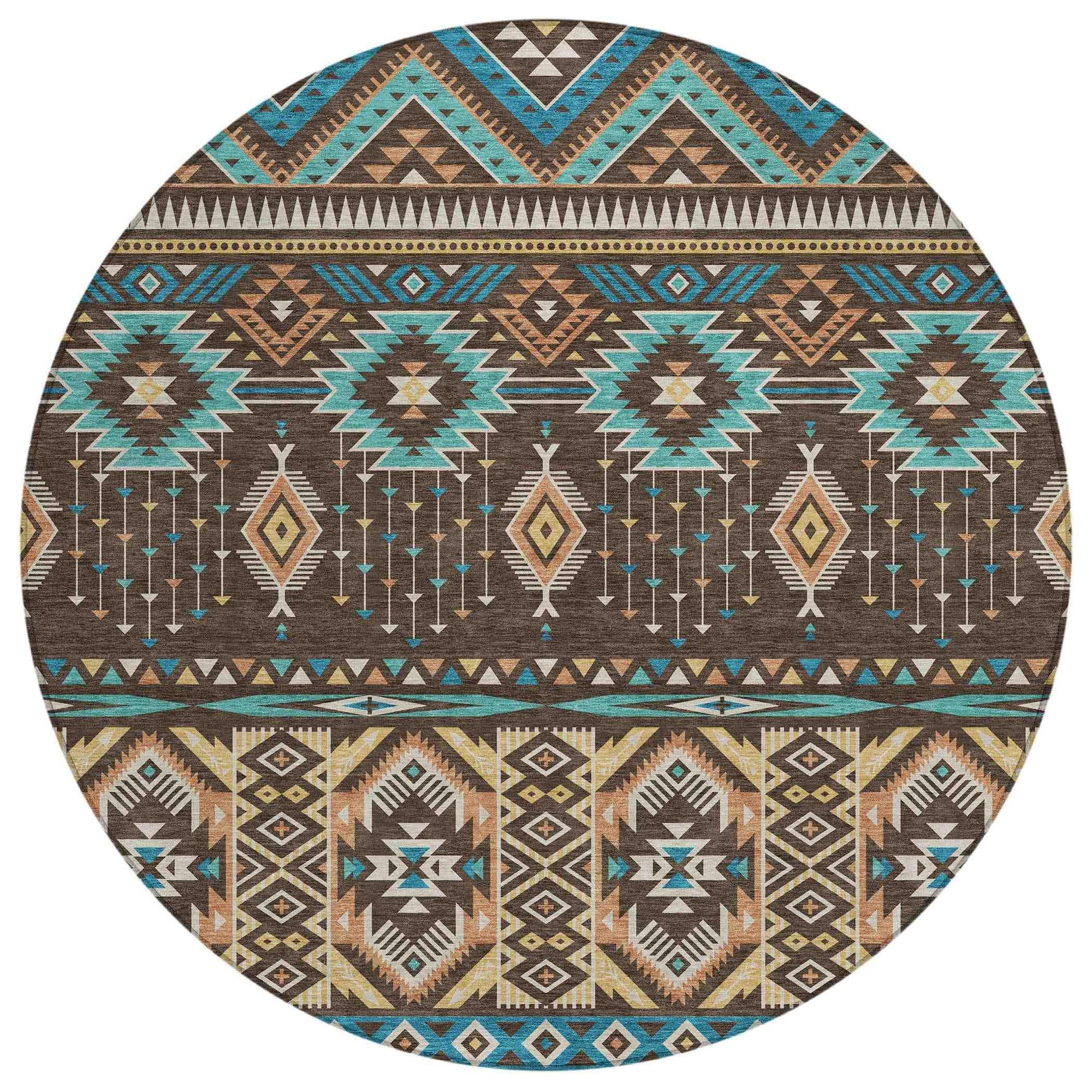 Addison Rugs Taelien Brown Washable Indoor-Outdoor Rug