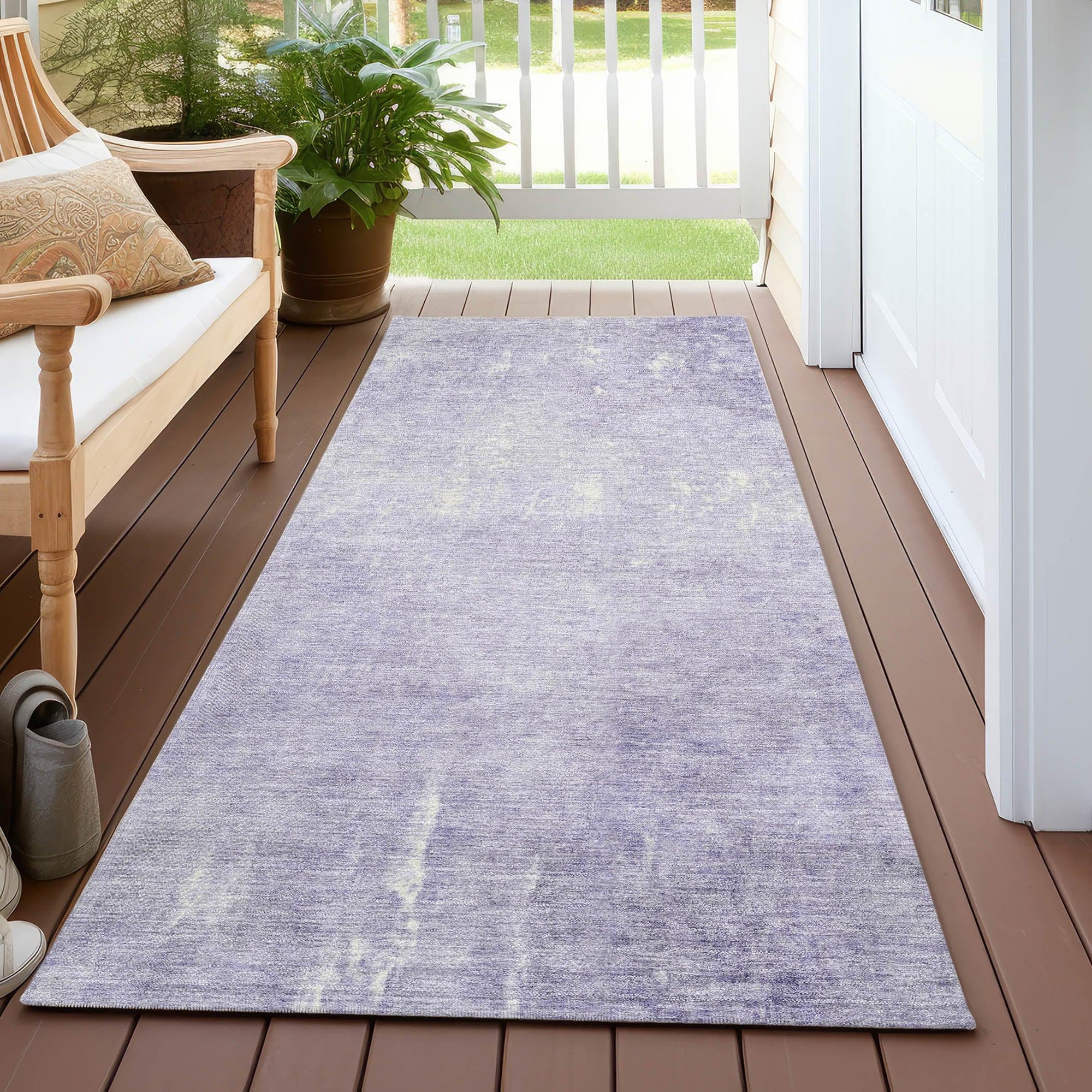 Addison Rugs Taelion Purple Washable Indoor-Outdoor Rug