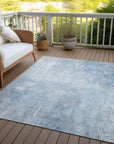 Taelion Blue Washable Indoor-Outdoor Rug