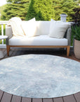 Taelion Blue Washable Indoor-Outdoor Rug