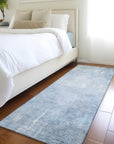 Taelion Blue Washable Indoor-Outdoor Rug