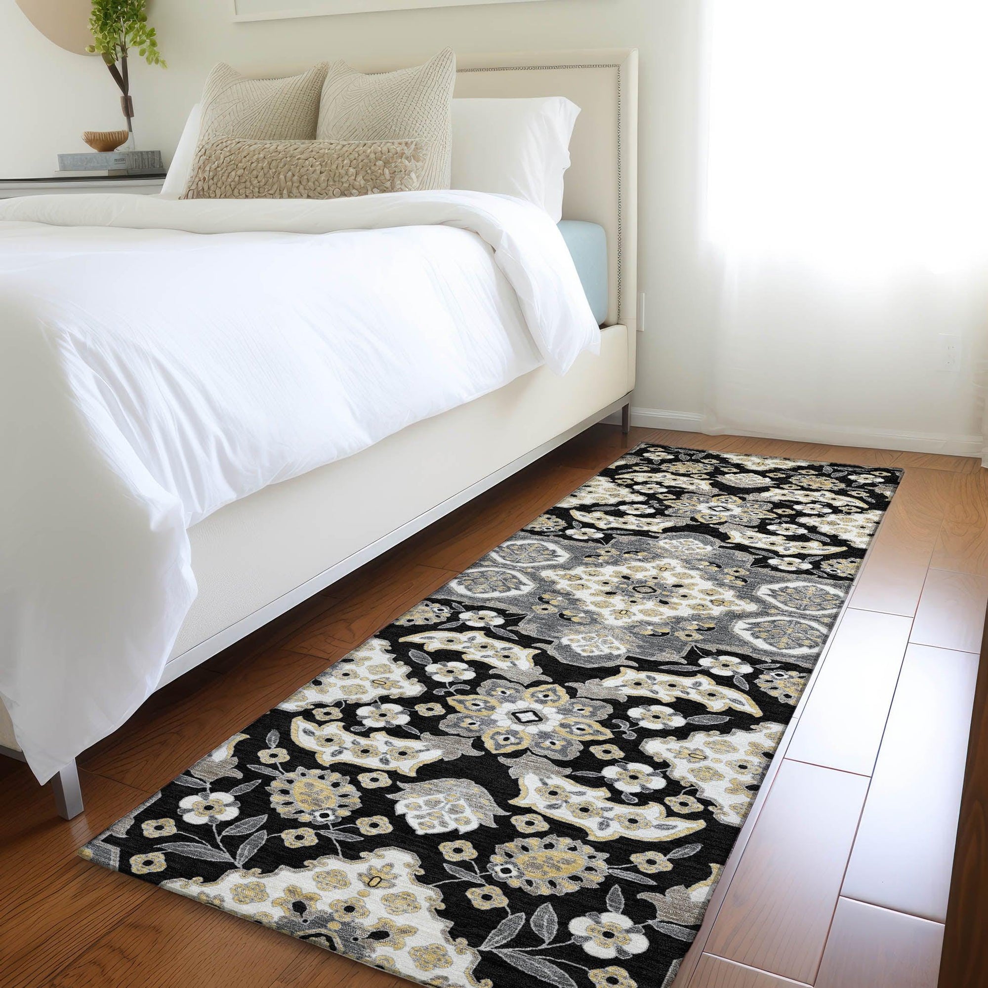 Addison Rugs Taelira Black Washable Indoor-Outdoor Rug