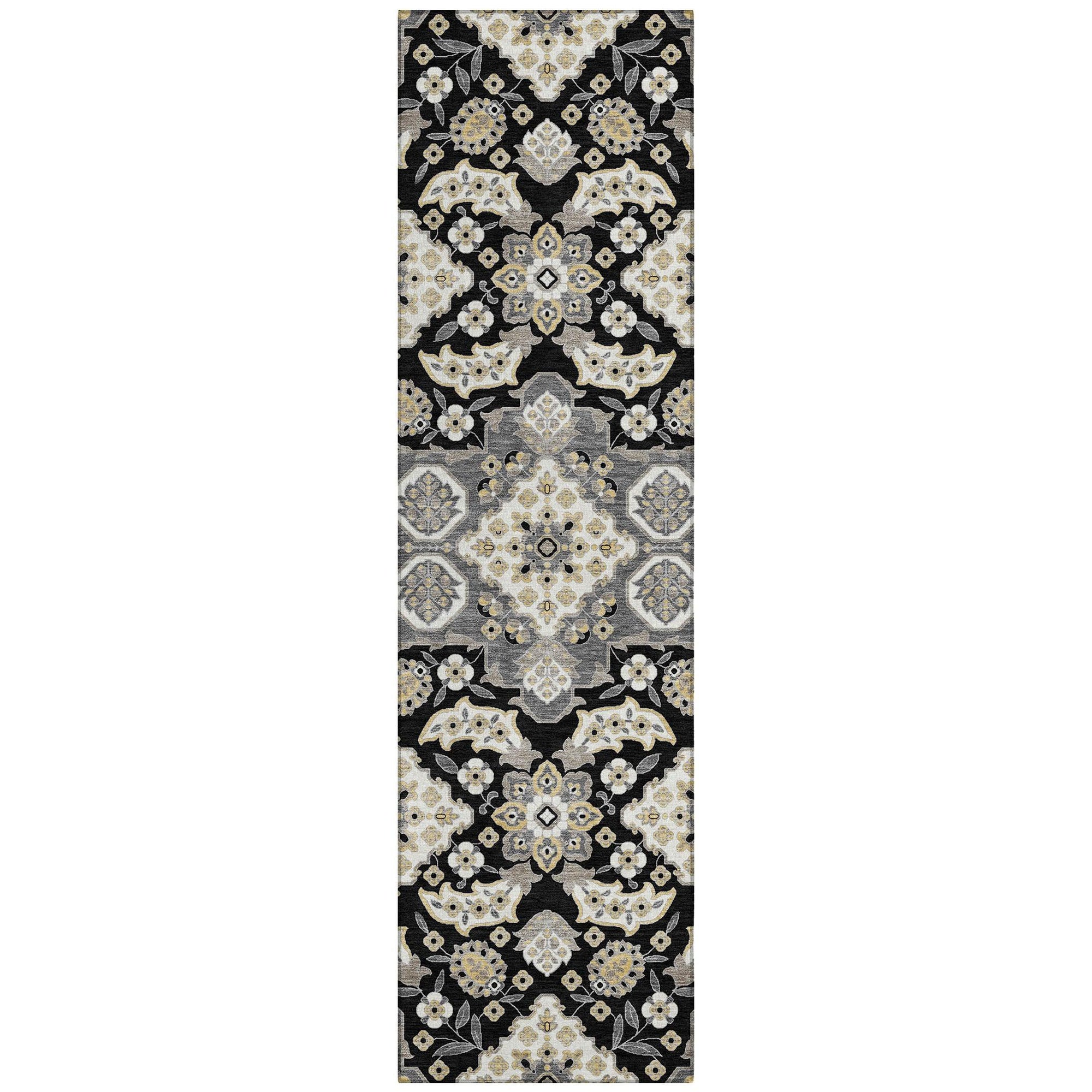 Addison Rugs Taelira Black Washable Indoor-Outdoor Rug