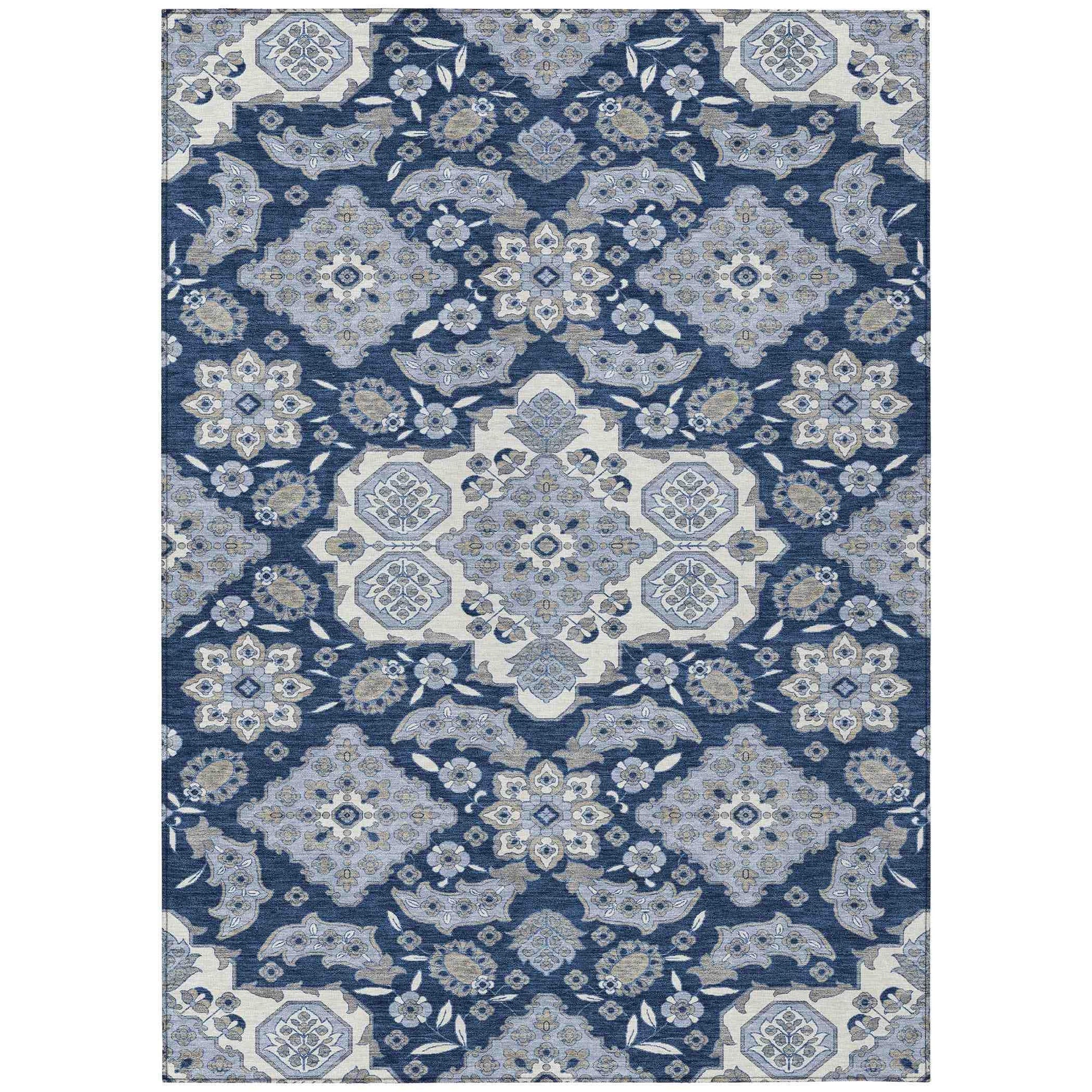 Addison Rugs Taelira Blue Washable Indoor-Outdoor Rug