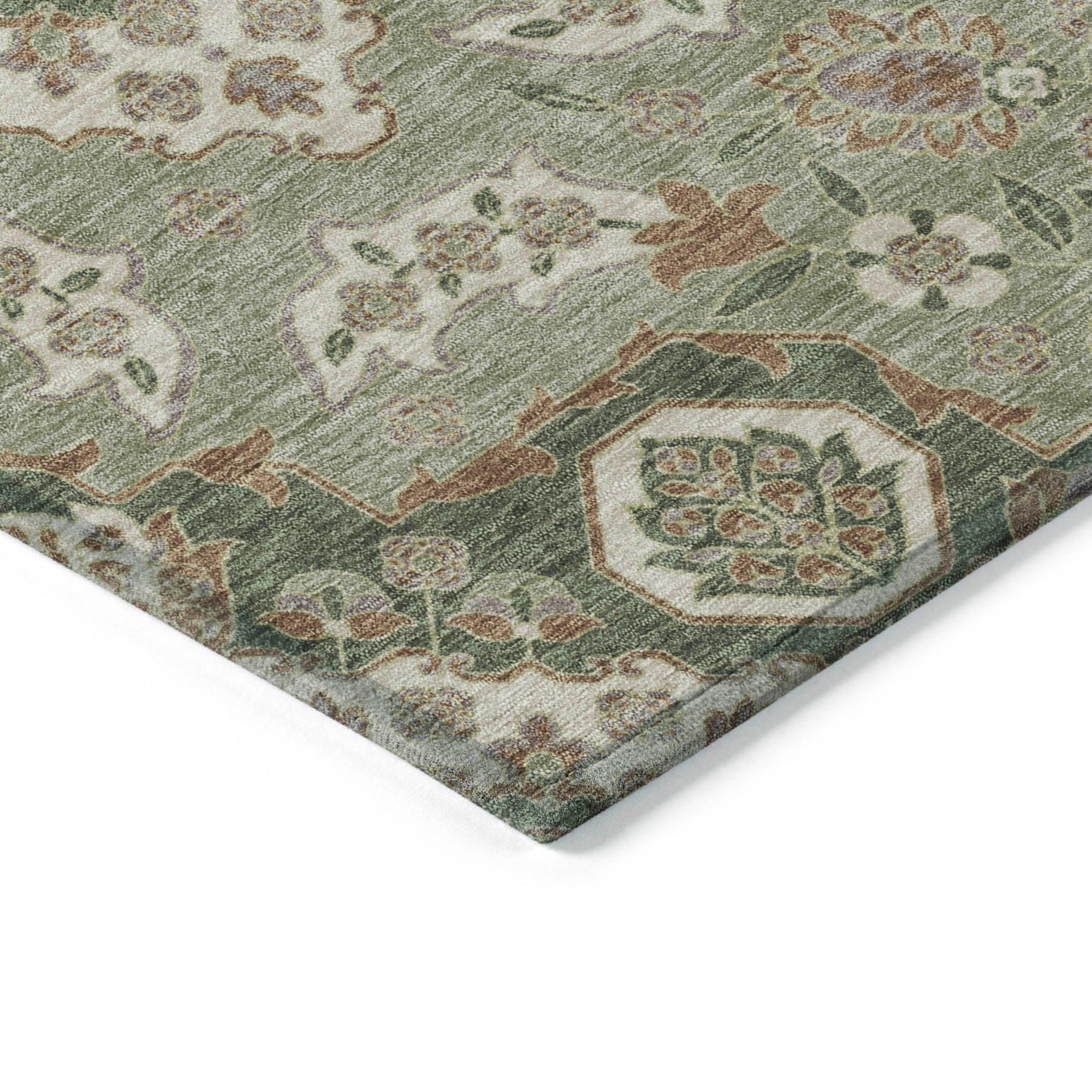 Addison Rugs Taelira Green Washable Indoor-Outdoor Rug