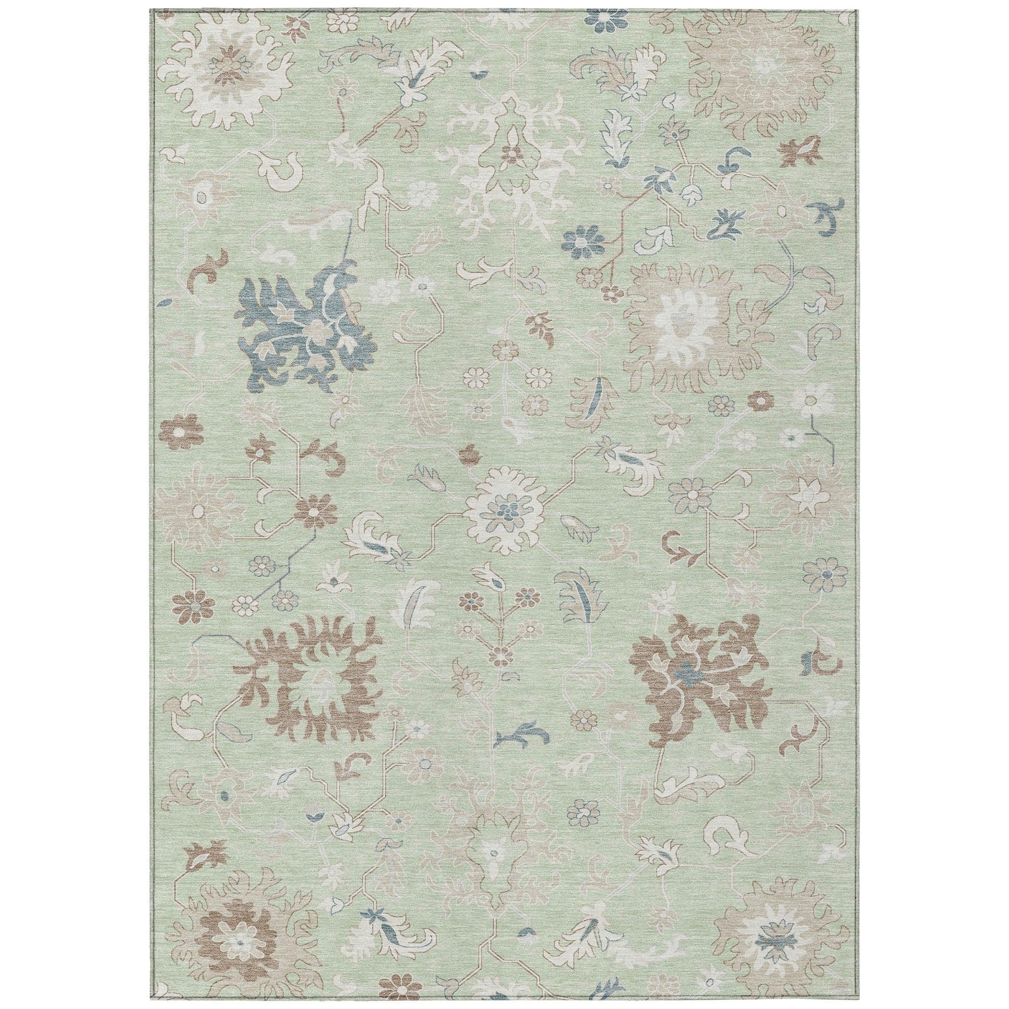 Addison Rugs Taelius Green Washable Indoor-Outdoor Rug