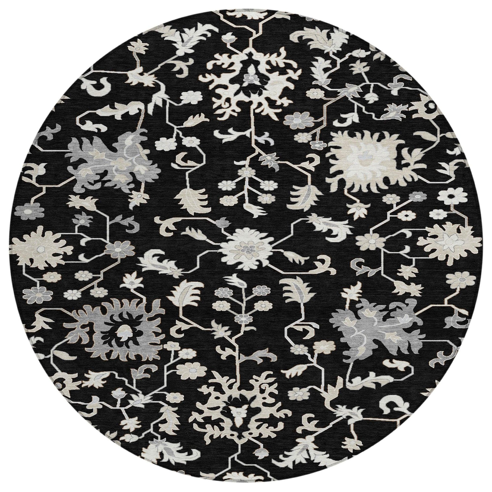 Addison Rugs Taelius Black Washable Indoor-Outdoor Rug