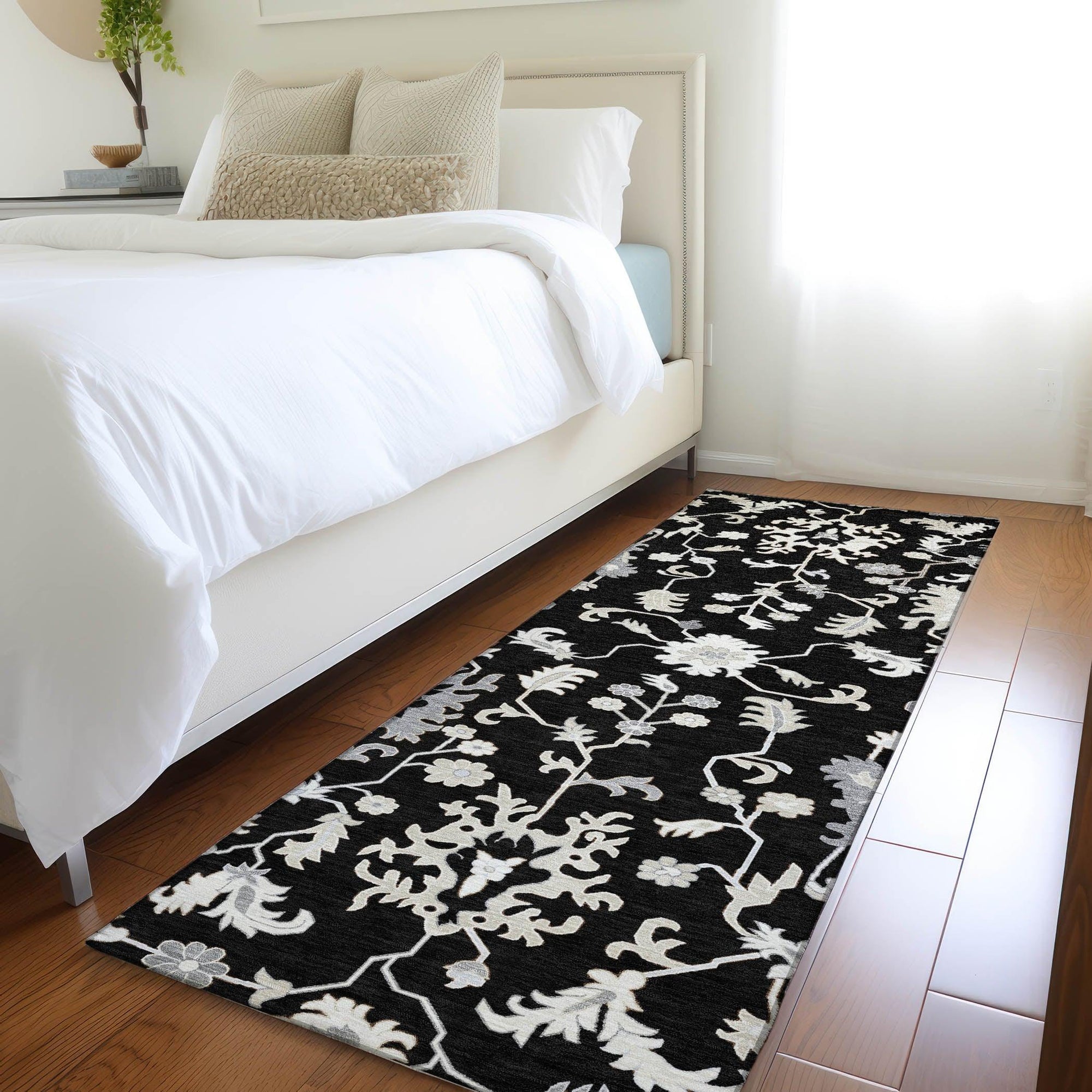Addison Rugs Taelius Black Washable Indoor-Outdoor Rug