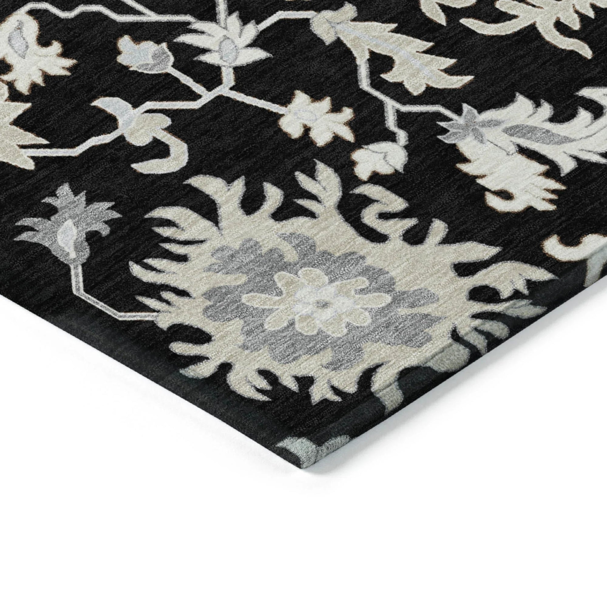 Addison Rugs Taelius Black Washable Indoor-Outdoor Rug