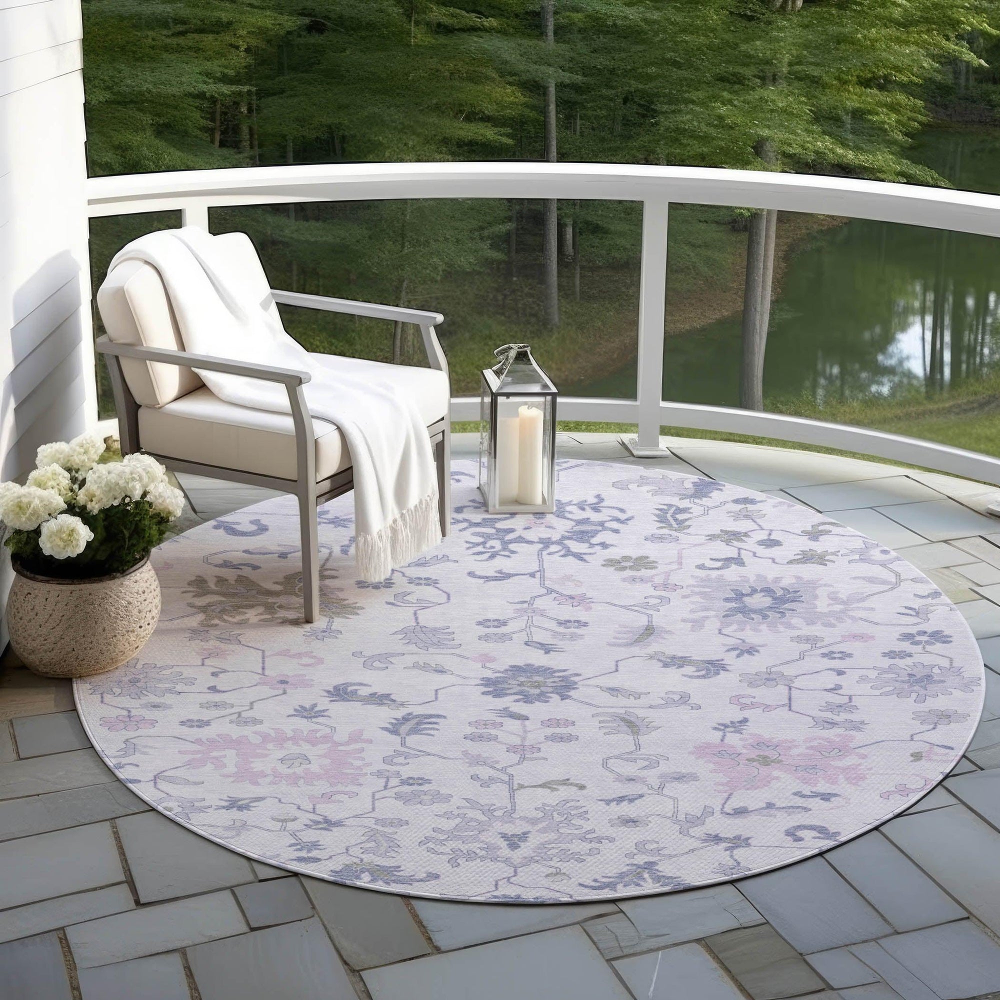 Addison Rugs Taelius Purple Washable Indoor-Outdoor Rug