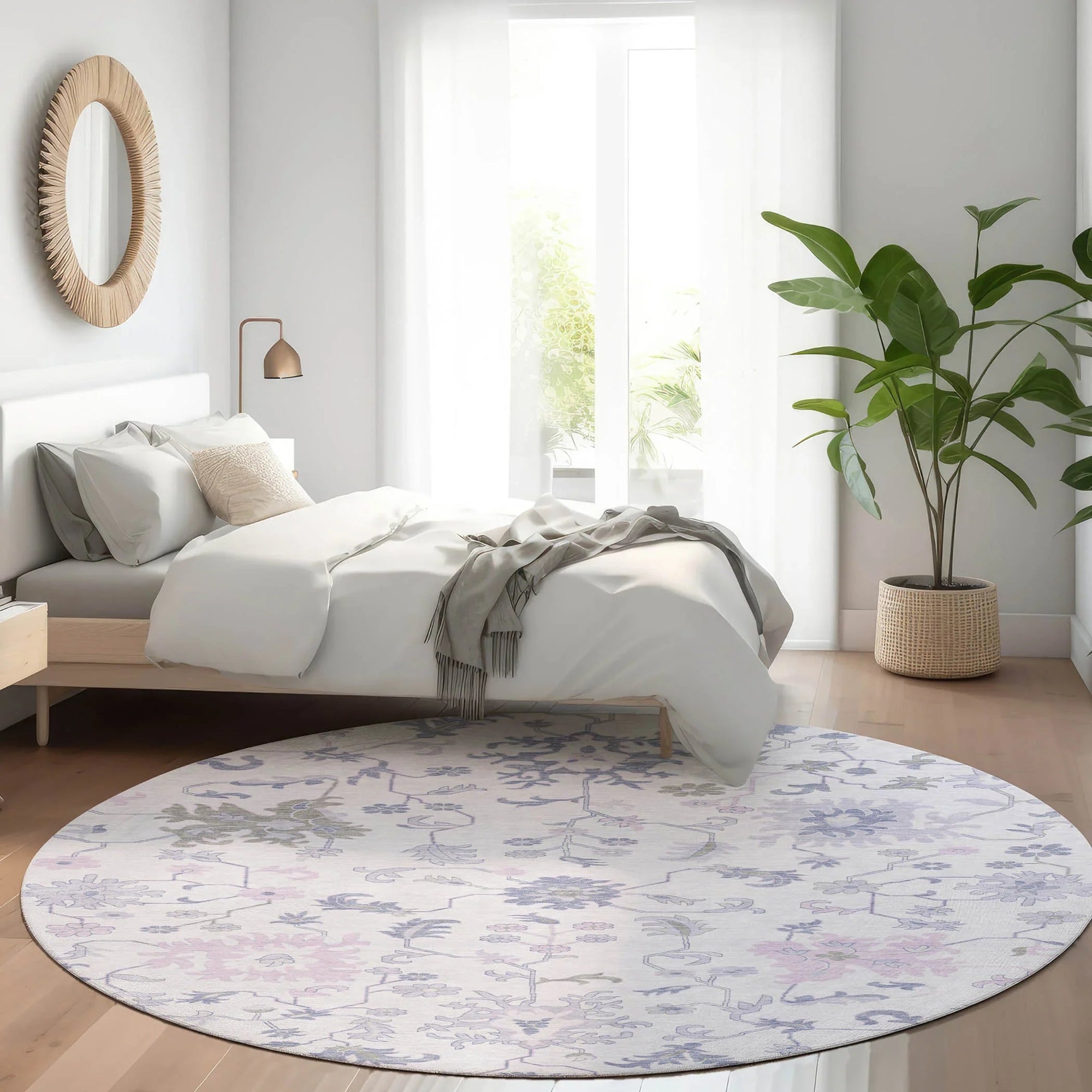 Addison Rugs Taelius Purple Washable Indoor-Outdoor Rug
