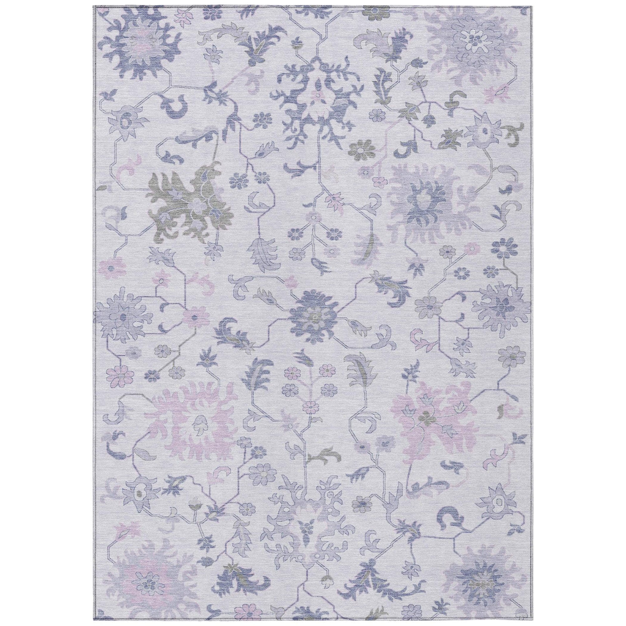Addison Rugs Taelius Purple Washable Indoor-Outdoor Rug