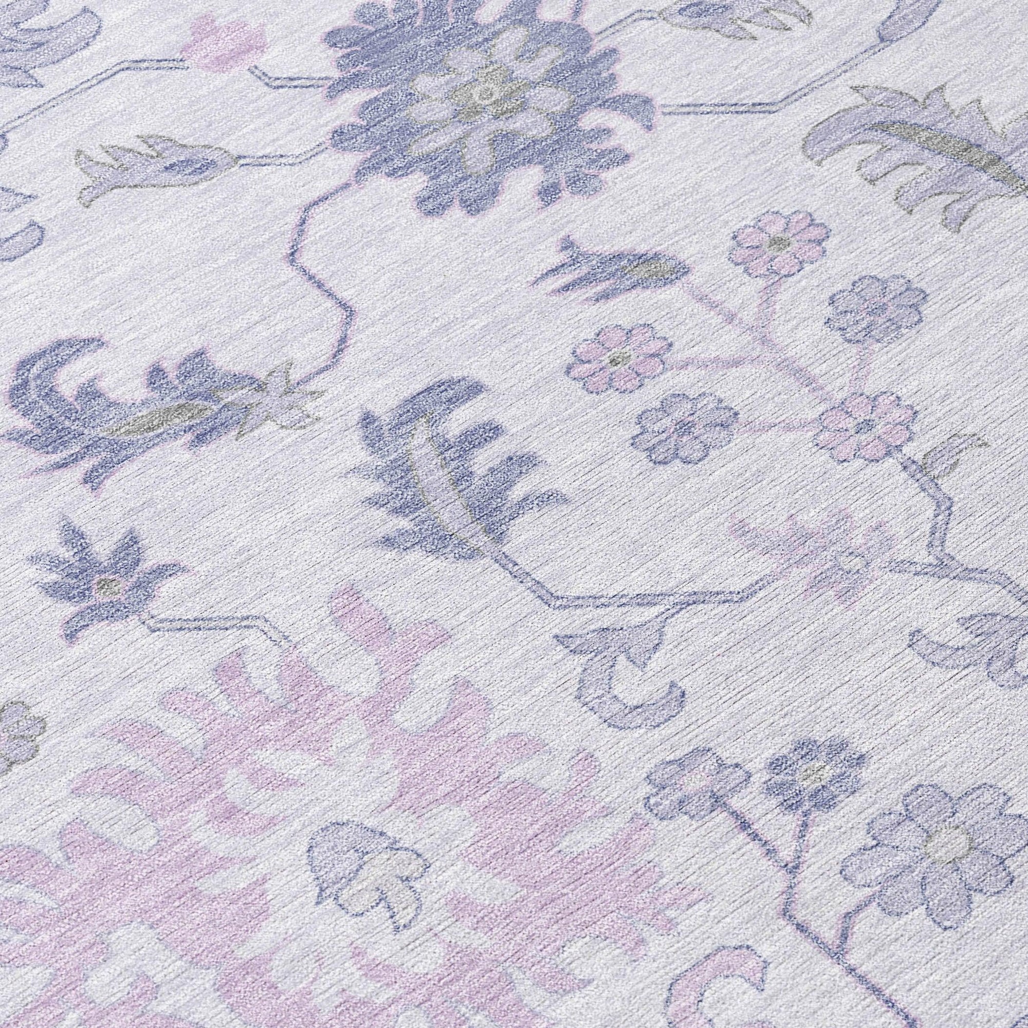 Addison Rugs Taelius Purple Washable Indoor-Outdoor Rug
