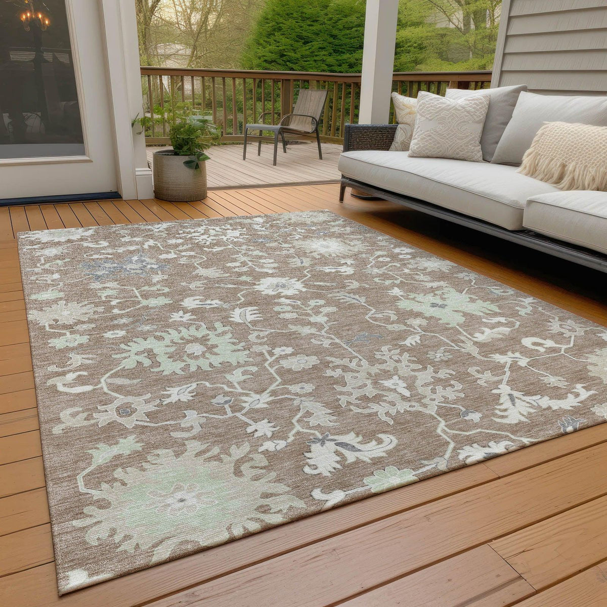 Addison Rugs Taelius Brown Washable Indoor-Outdoor Rug