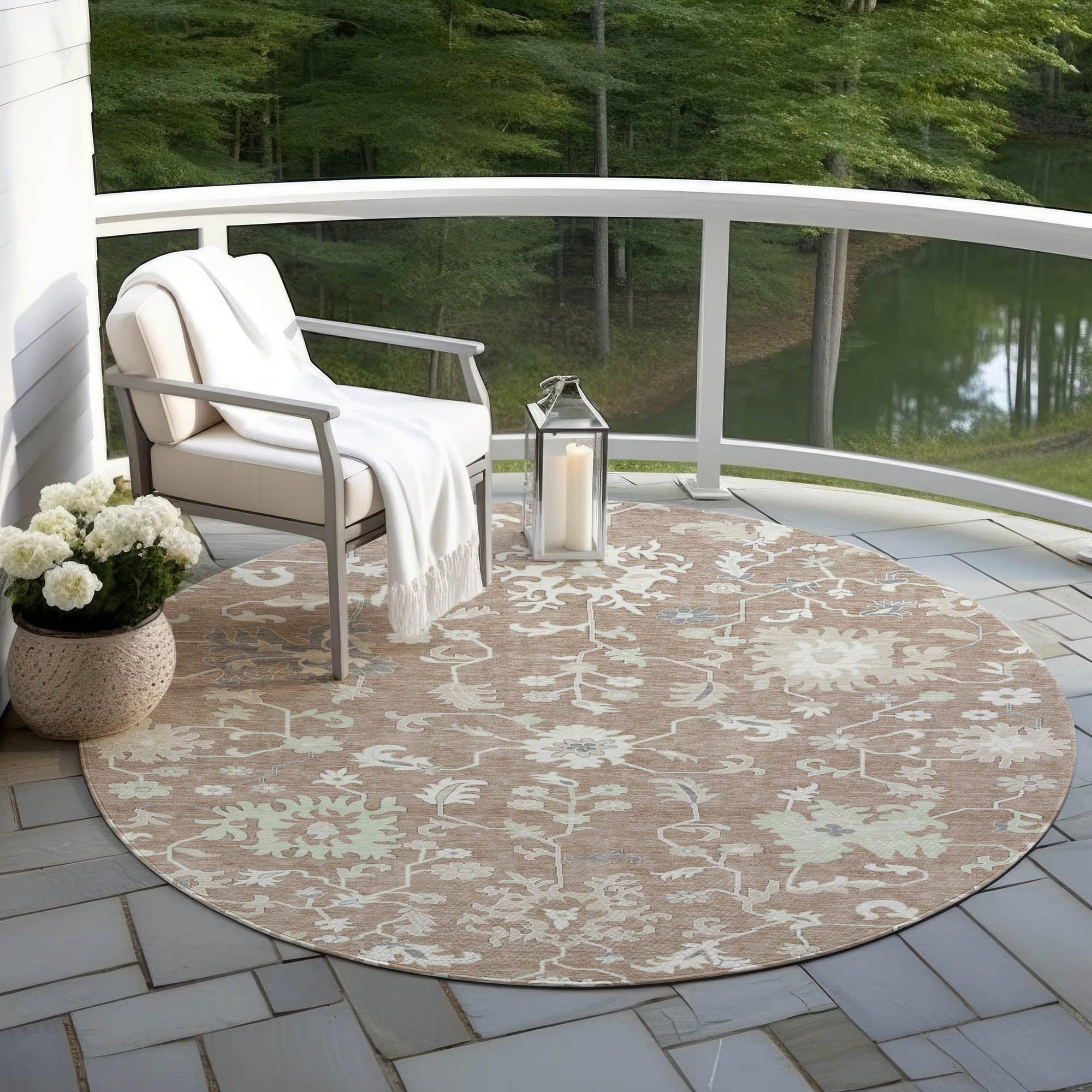 Addison Rugs Taelius Brown Washable Indoor-Outdoor Rug
