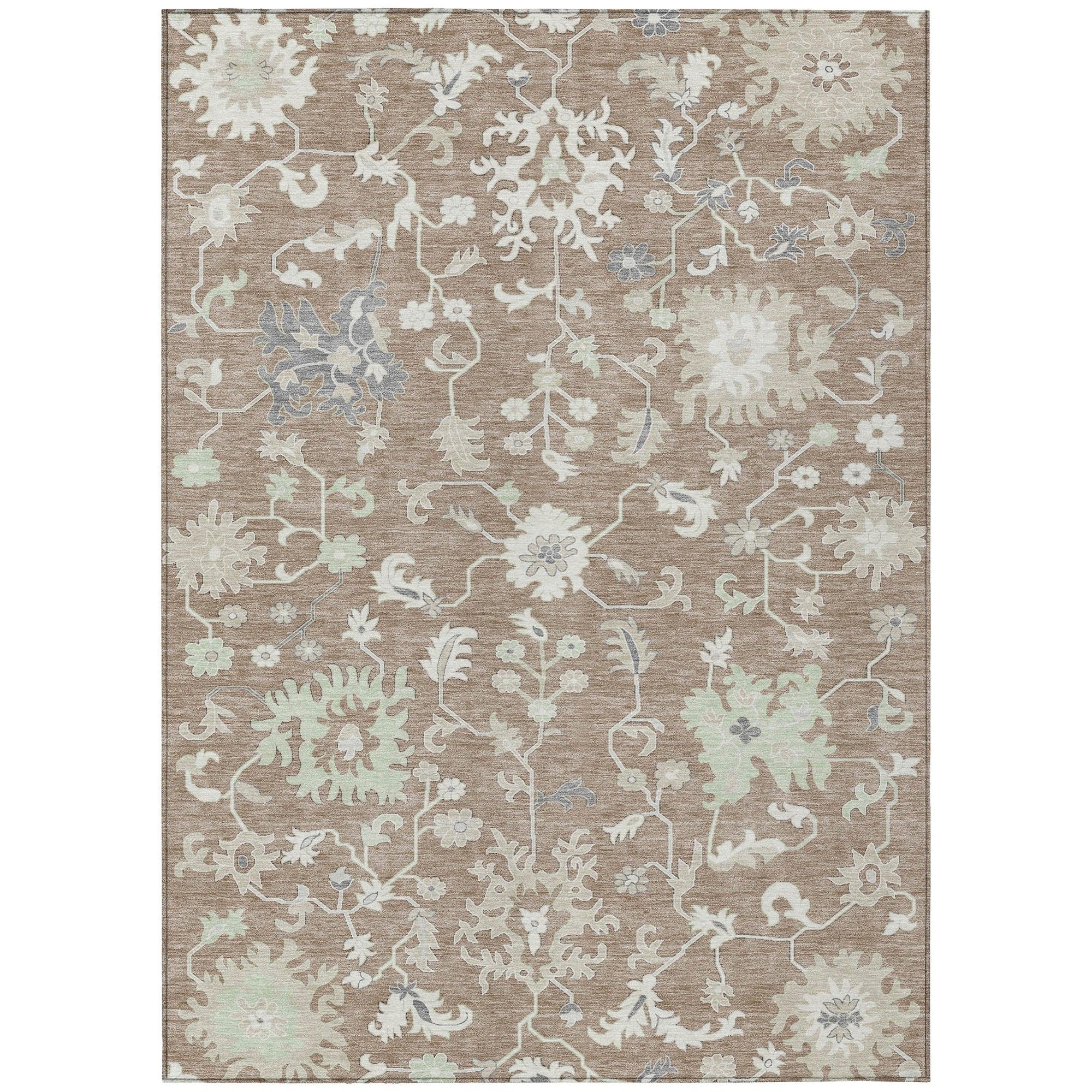 Addison Rugs Taelius Brown Washable Indoor-Outdoor Rug