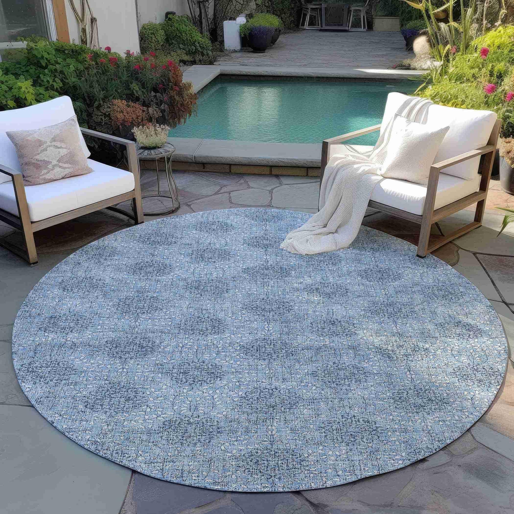 Addison Rugs Taelora Blue Washable Indoor-Outdoor Rug