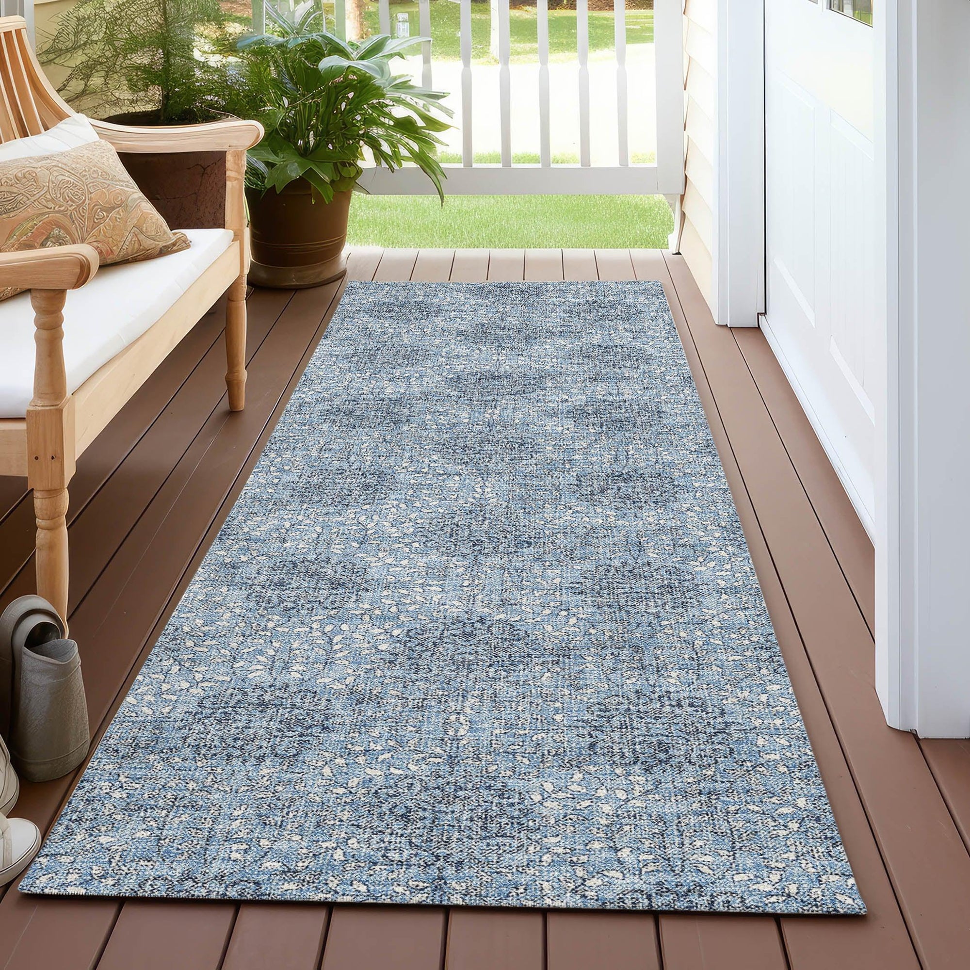 Addison Rugs Taelora Blue Washable Indoor-Outdoor Rug