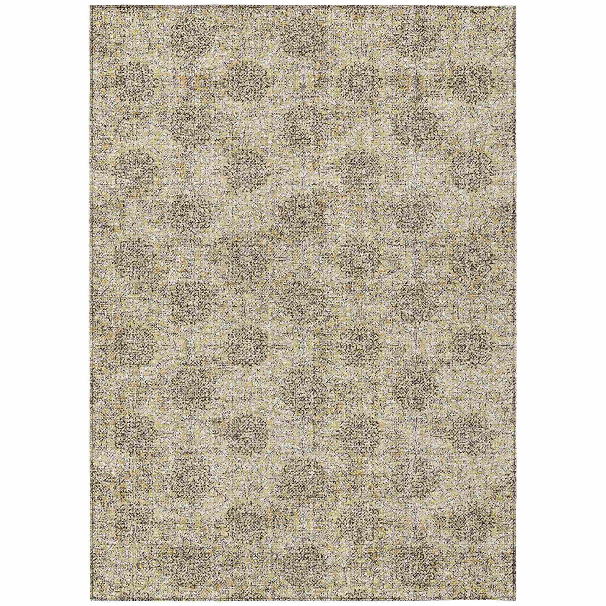 Addison Rugs Taelora Gold Washable Indoor-Outdoor Rug